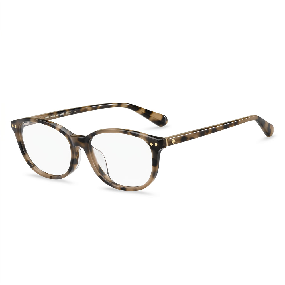 kate spade new york EVANGELINE/F Women's Sunglasses with Dark Havana Acetate Frame and Havana Polycarbonate Lenses - 53mm