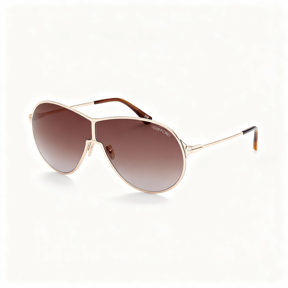 Tom Ford Classic Women's Polarized Sunglasses with Gold Frame, Shiny Rose Gold, 100% UV Protection