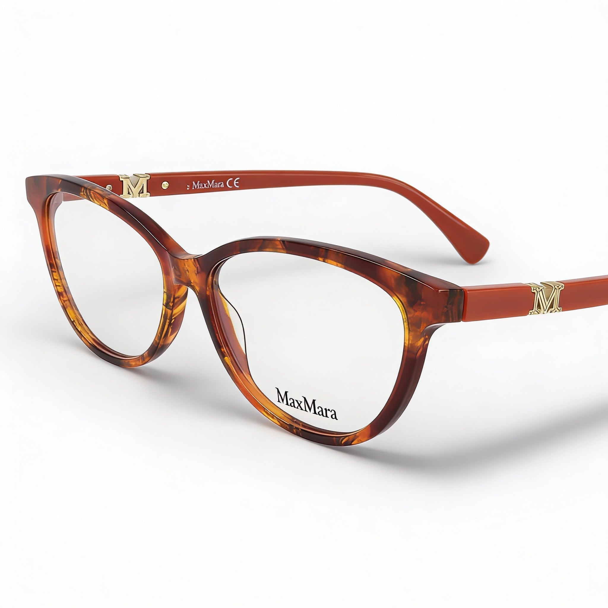 Gafas de sol MaxMara para mujer, estilo casual, de acetato, color rojo Havana, 54-14-140, Photo 2