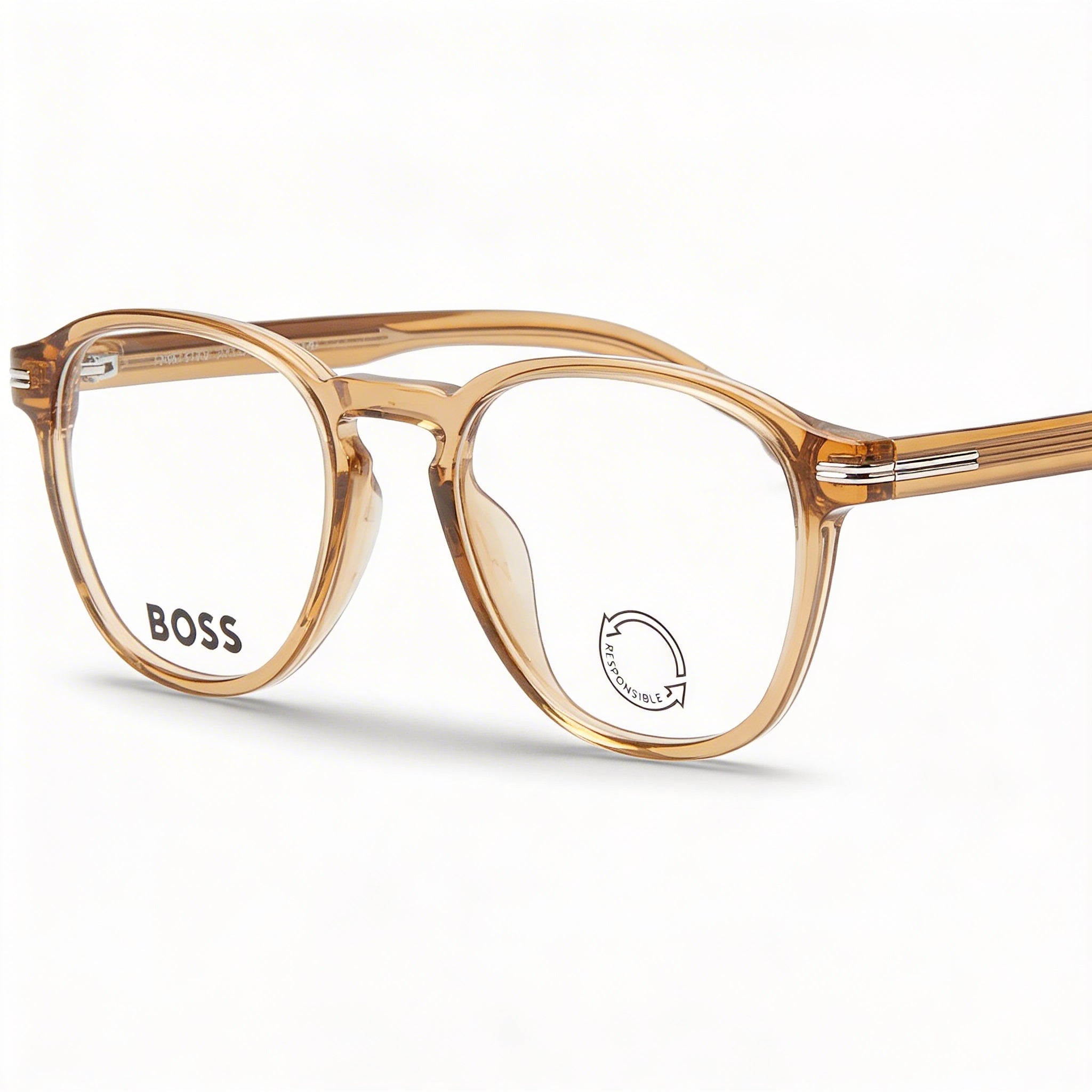 Hugo Boss Boss 1509/g Men's Beige Casual Acetate Eyewear 51mm Lens, 19mm Bridge, 145mm Temple, Photo 1
