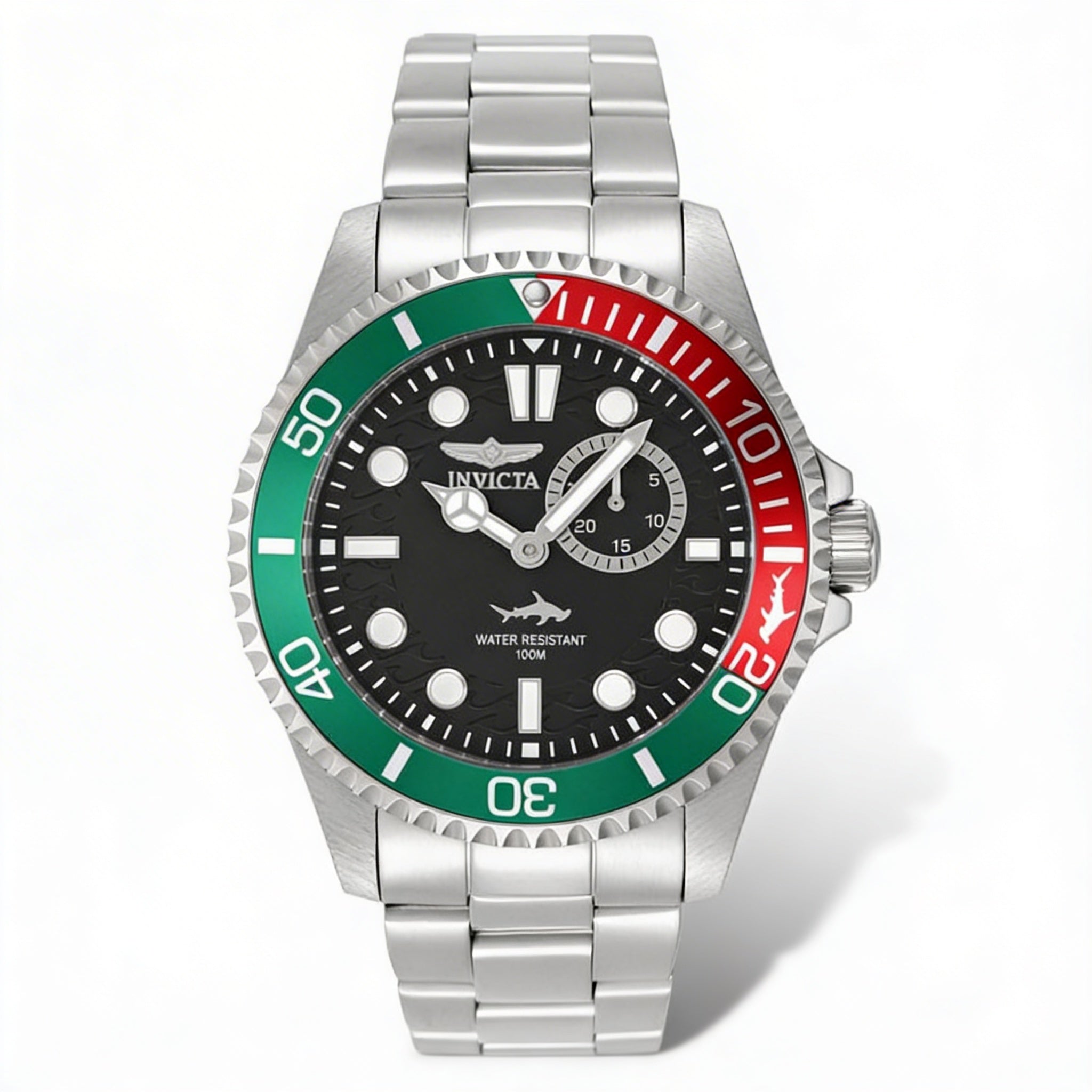 Invicta Pro Diver 49272 Men's Quartz Silver Stainless Steel Black Dial Bracelet Watch 43mm, 10 ATM Water Resistant, Photo 1