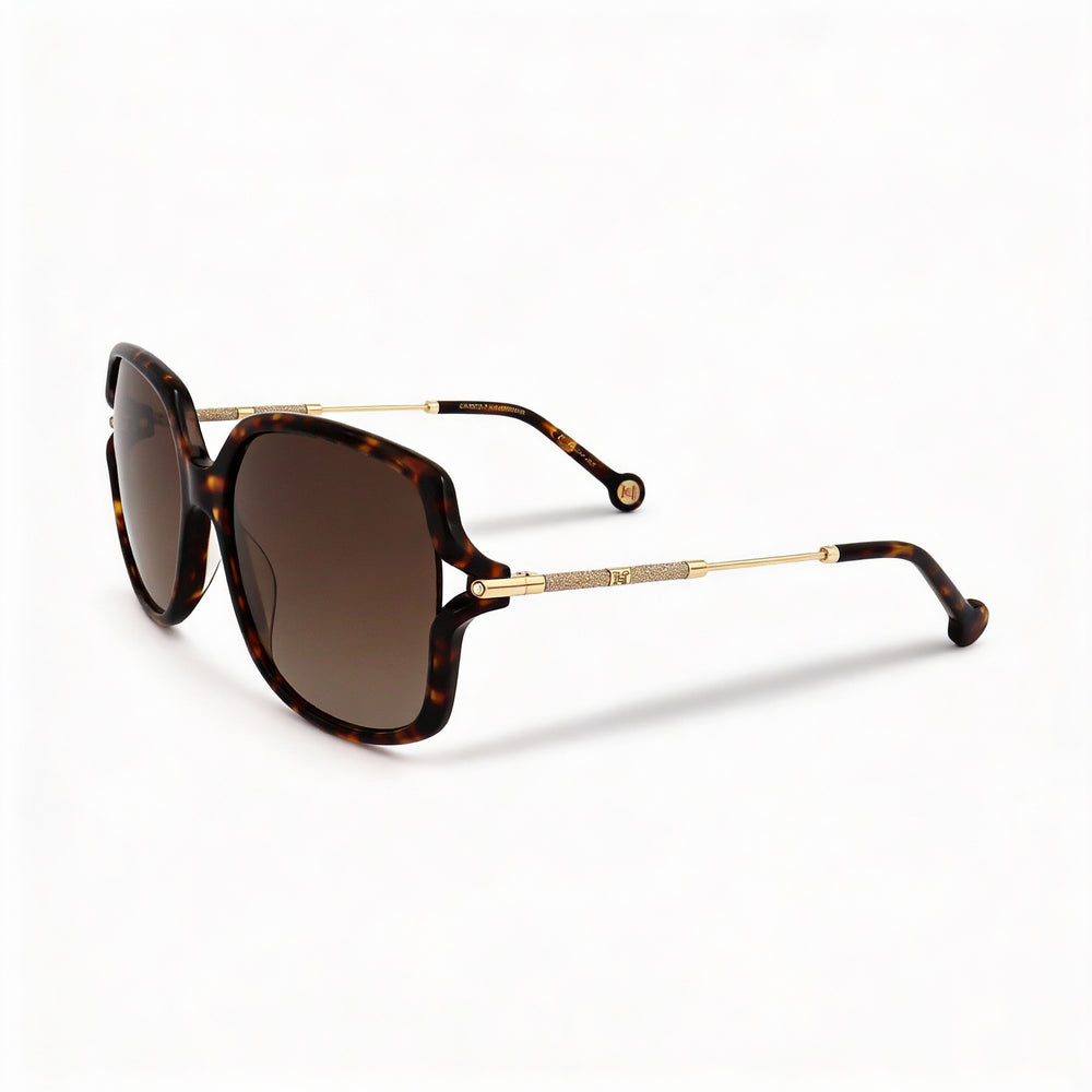 Gafas de sol Carolina Herrera HER0132/G/S Butterfly Havana de policarbonato con degradado marrón, 58 mm