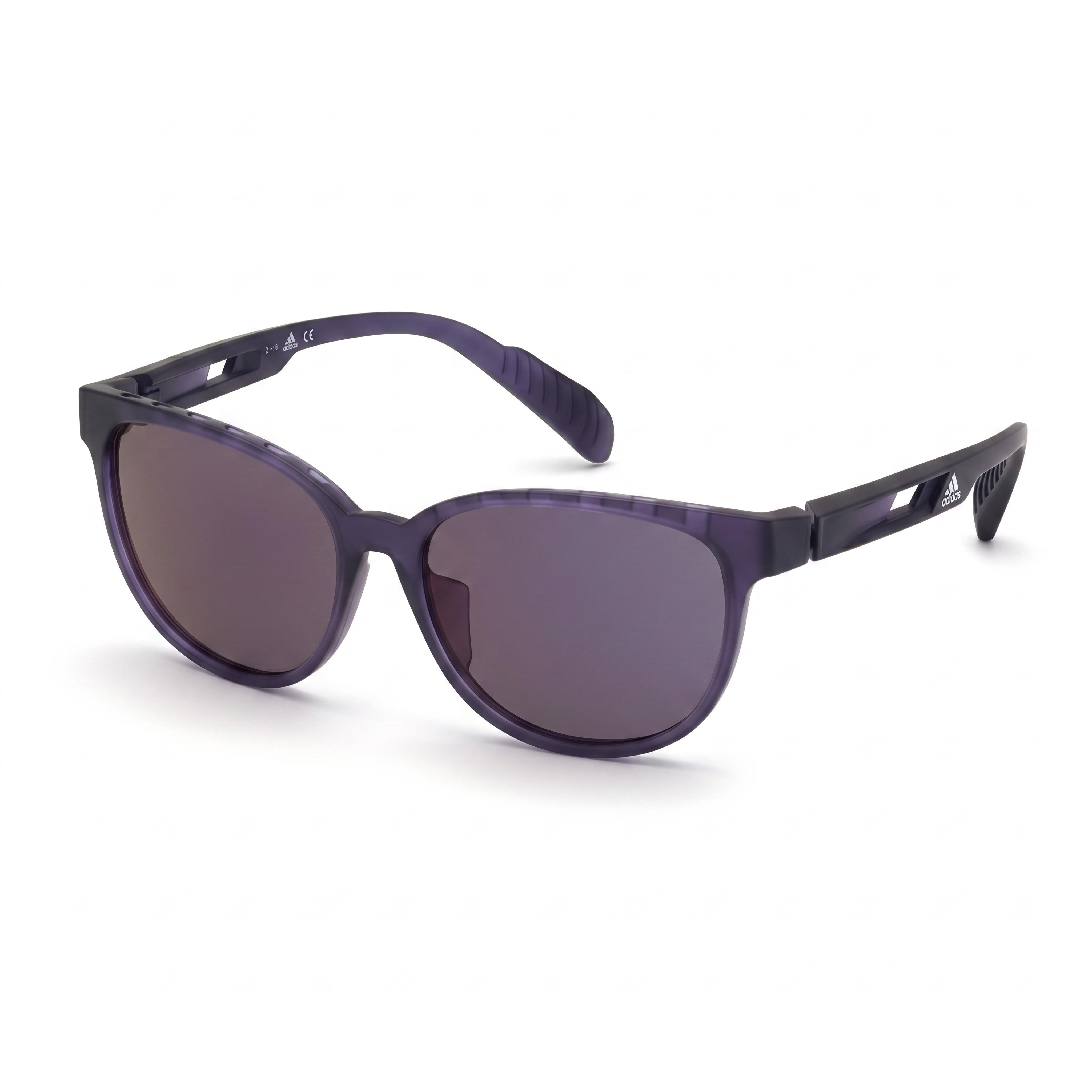 Gafas de sol adidas Sp0021 para mujer con montura de plástico violeta mate y lentes violetas, lentes de 55 mm, puente de 15 mm y patillas de 135 mm., Photo 1