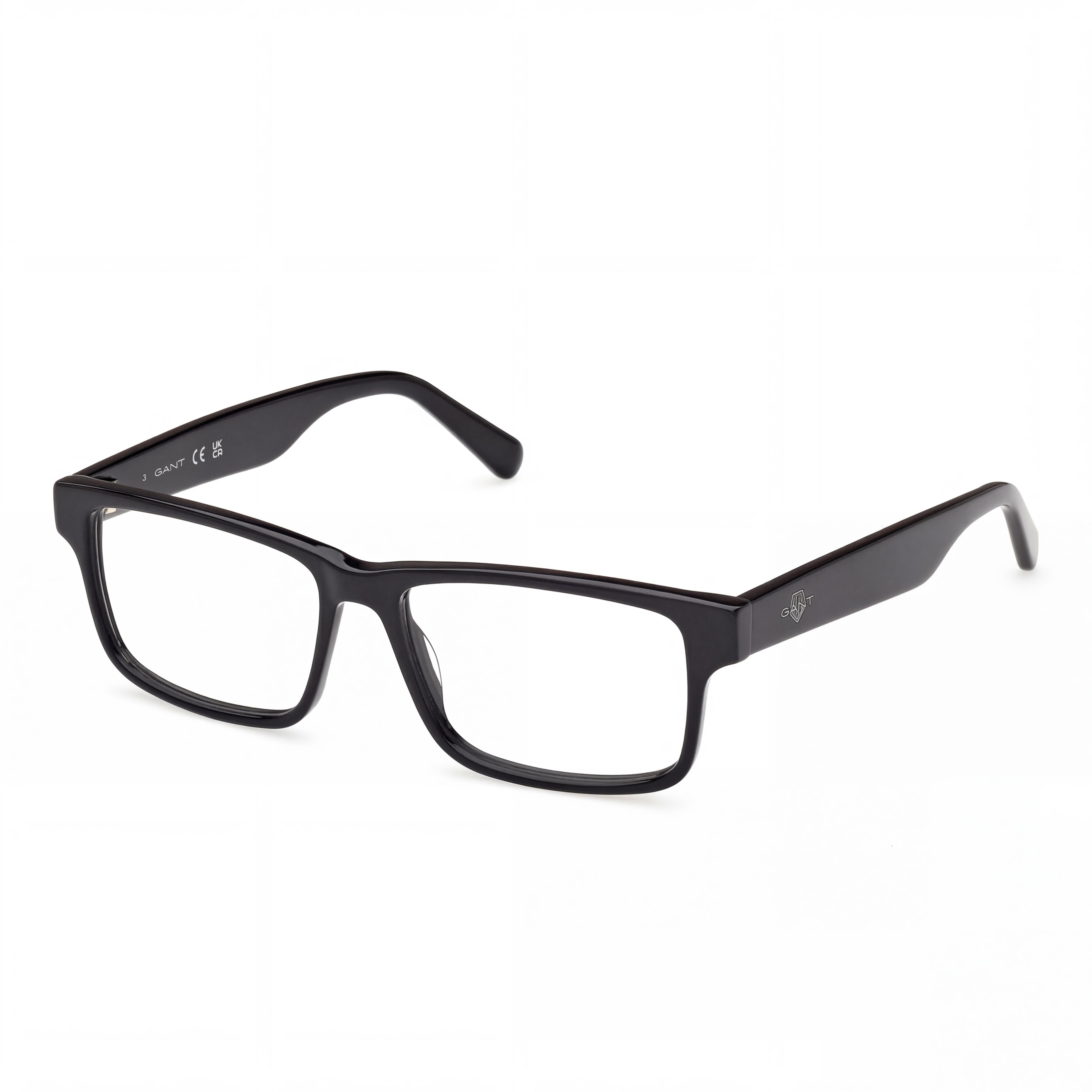GANT Ga50017 Gafas Ópticas Unisex con Montura Negra Brillante y Lentes Negras Brillantes de Policarbonato 53-15-145mm, Photo 1