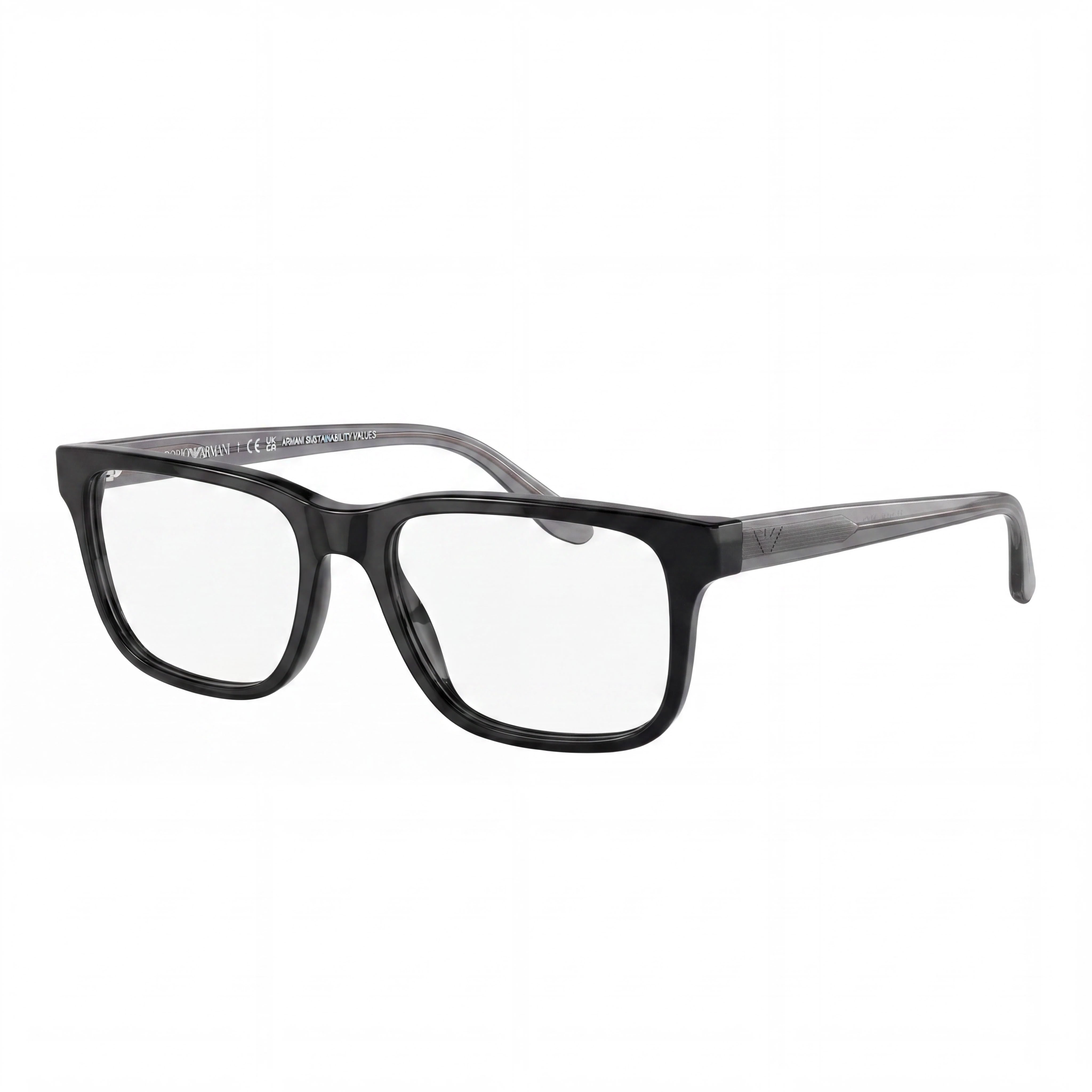 Emporio Armani Ea3218 Women's Black Plastic Optical Frame Eyeglasses with 55mm Lens, 17mm Bridge, 145mm Temple, Photo 1