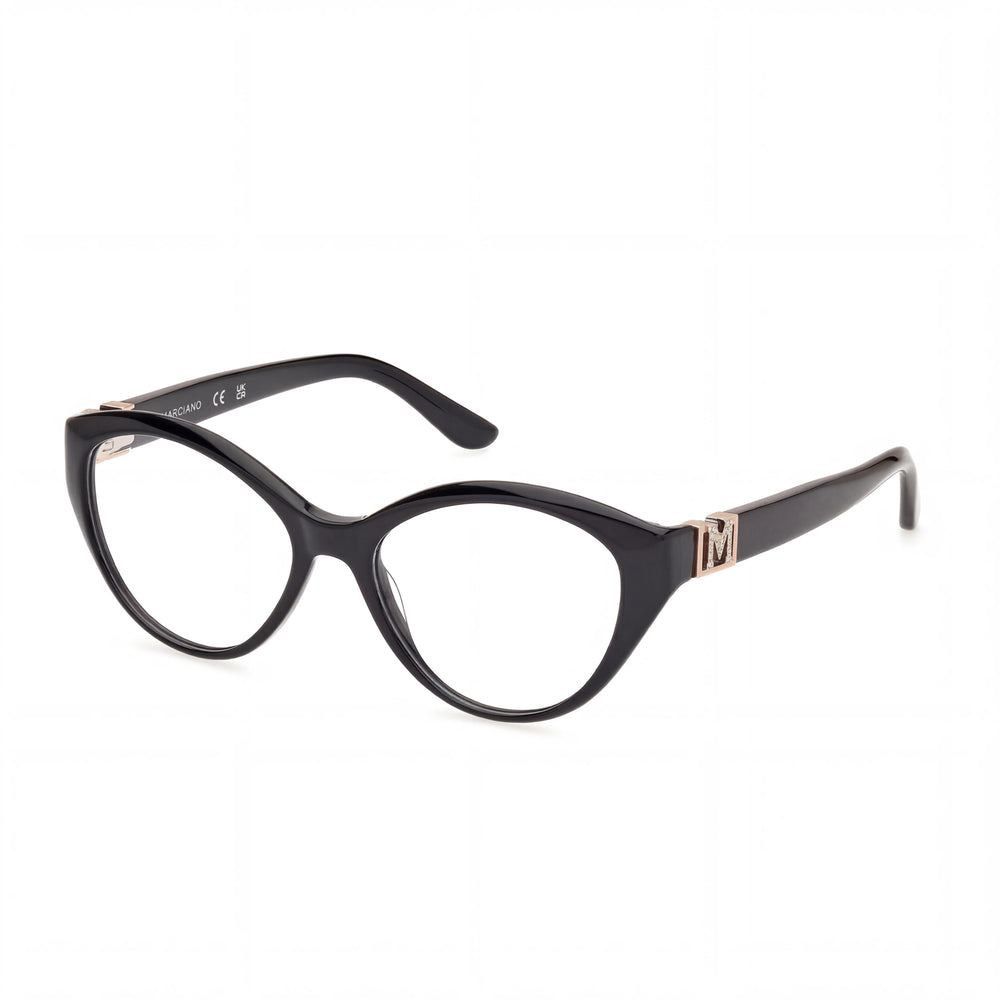 Gafas Guess Gm50004 Negras Brillantes Rectangulares para Hombre, Plástico 52mm