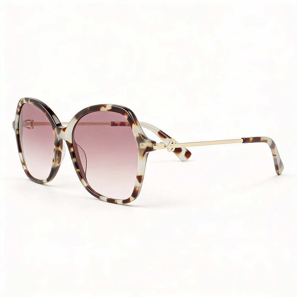 Longchamp Casual Women's Havana Aqua Acetate Frame with Polycarbonate Lenses, 57mm Lens Width Sunglasses