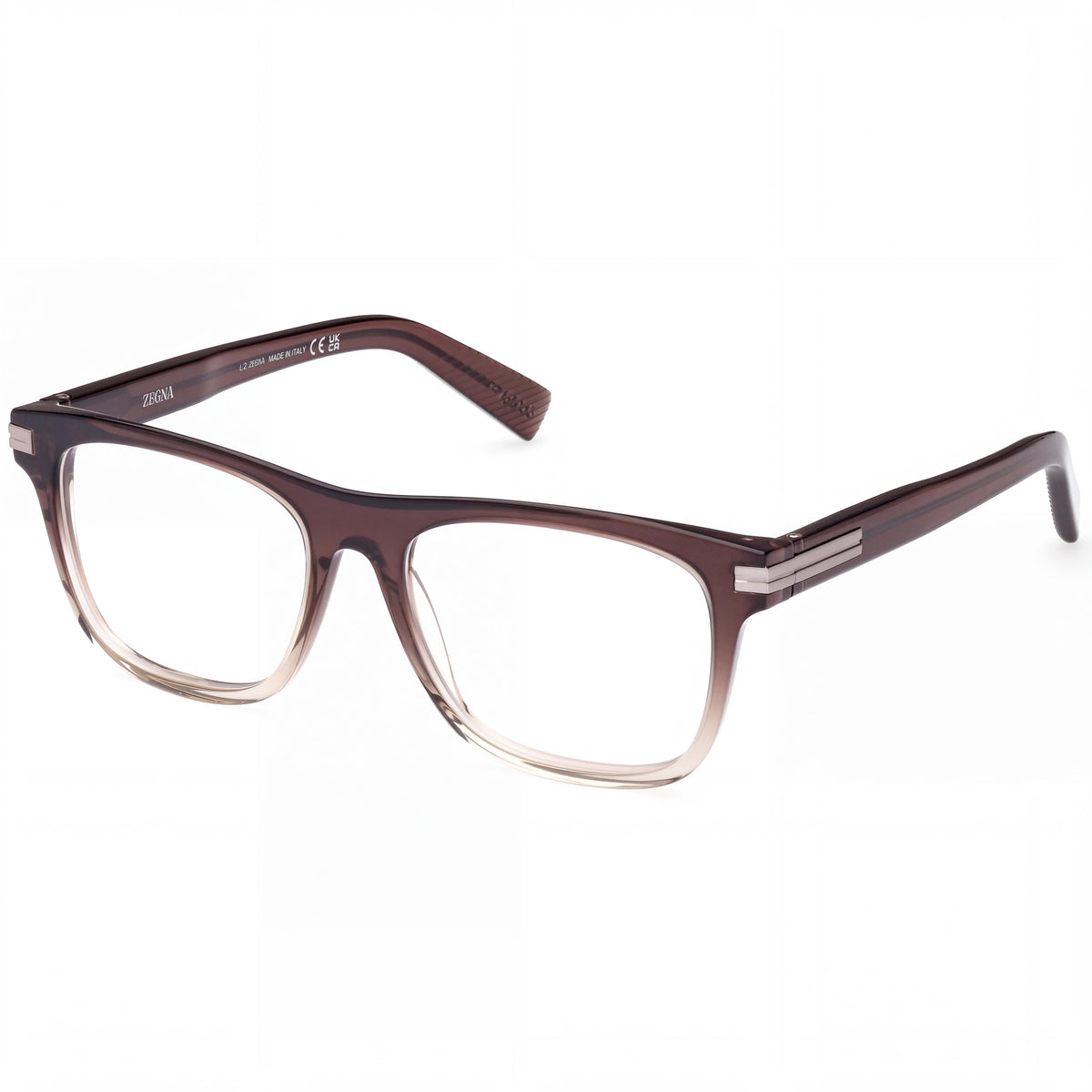 Ermenegildo Zegna Ez5267 Men's Light Brown Dark Brown Plastic Multicolor Lenses Eyewear 54-17-145, Photo 1