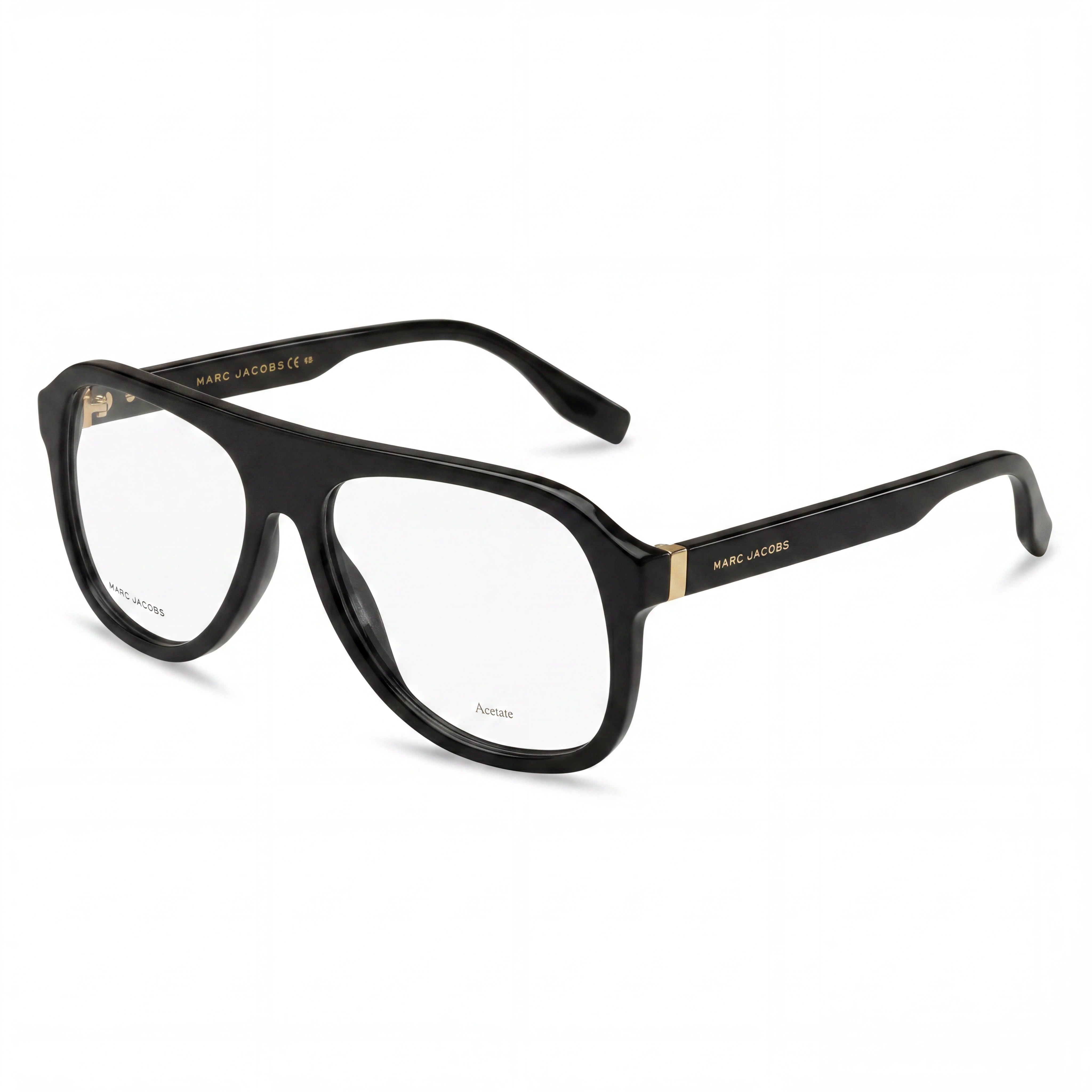 Marc Jacobs Marc 641 Unisex Eyewear Featuring Black Acetate Frame Material and Havana Lens Color - Size 57mm, Photo 1
