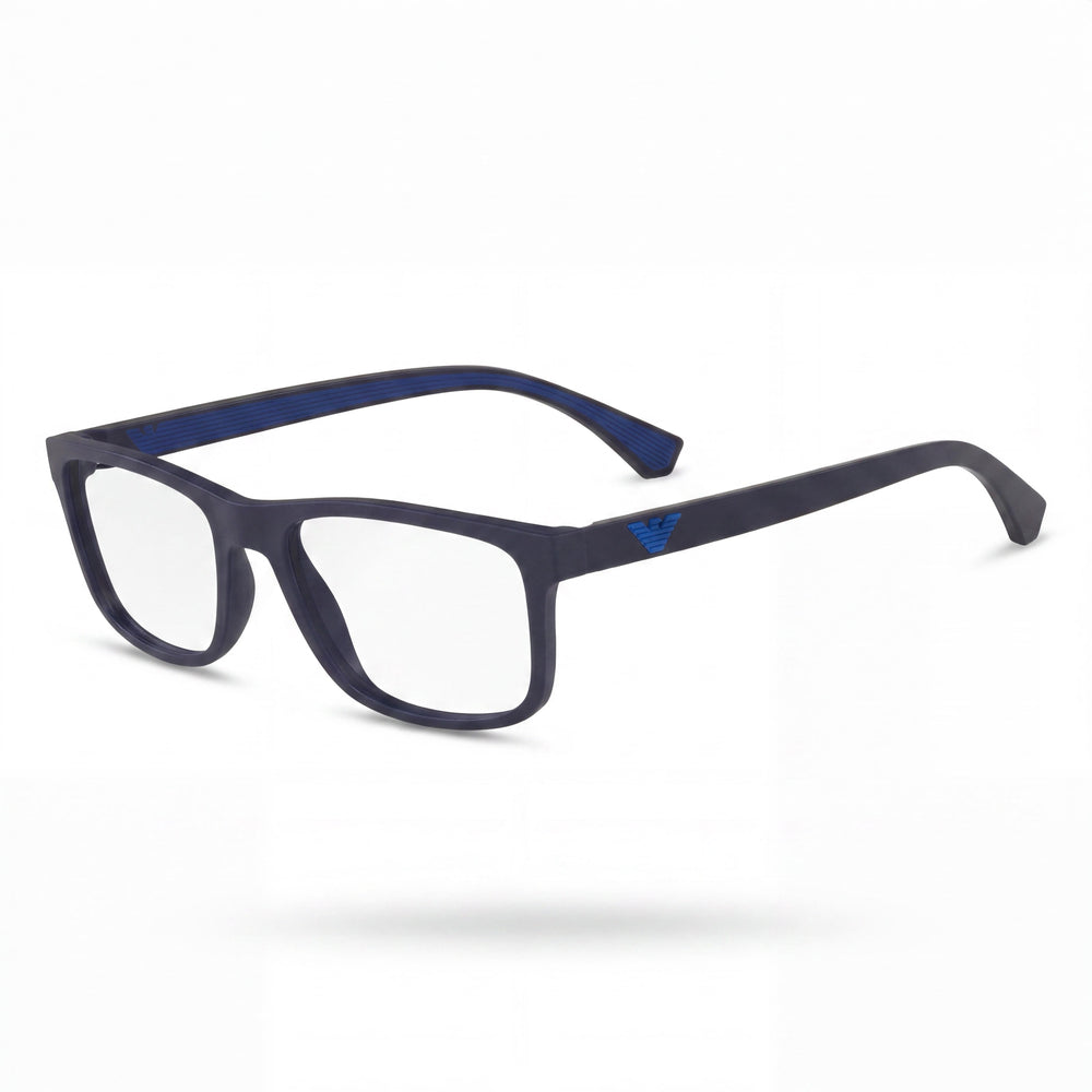 Gafas de Vista Rectangulares de Plástico para Hombre Emporio Armani EA 3147 Azul Mate Negro 55mm