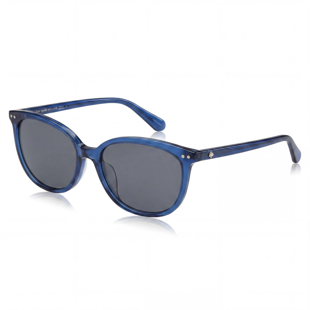 kate spade new york Alina/F/S Unisex Sunglasses with Blue Acetate Frame and Black UV Protected Lenses 45mm