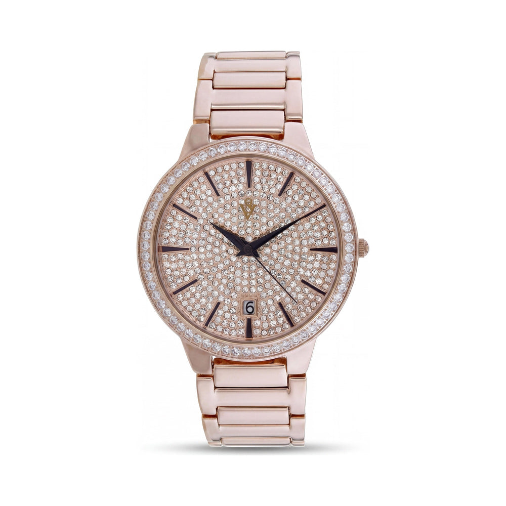 Reloj de cuarzo Christian Van Sant Alessia CV0294A para mujer, de acero inoxidable y oro rosa, con esfera de oro rosa.