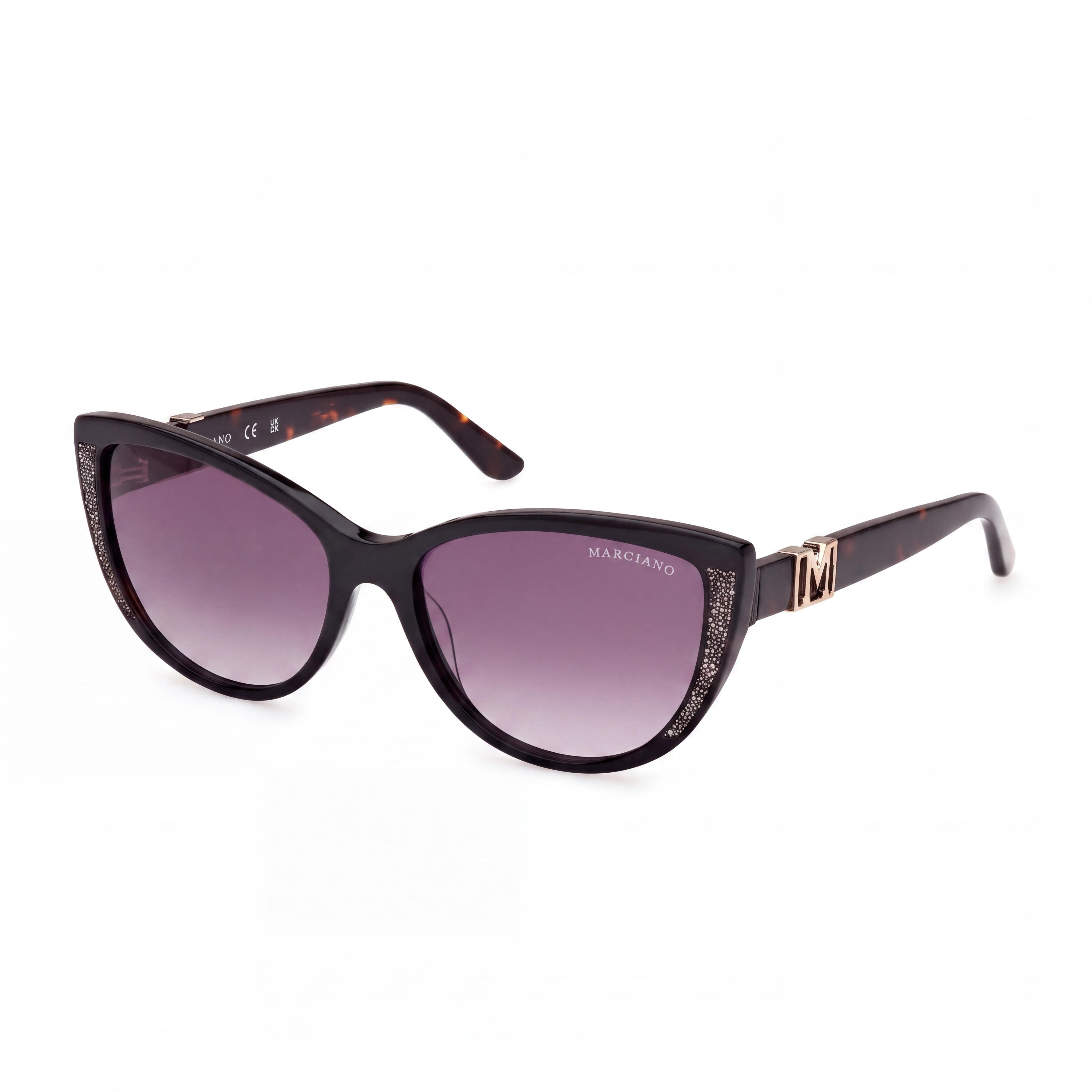 GUESS by Marciano Gm00011 Women's Frame Color Black Dark Havana Frame Material Plastic Eyeglasses Size 58-17-140, Photo 1