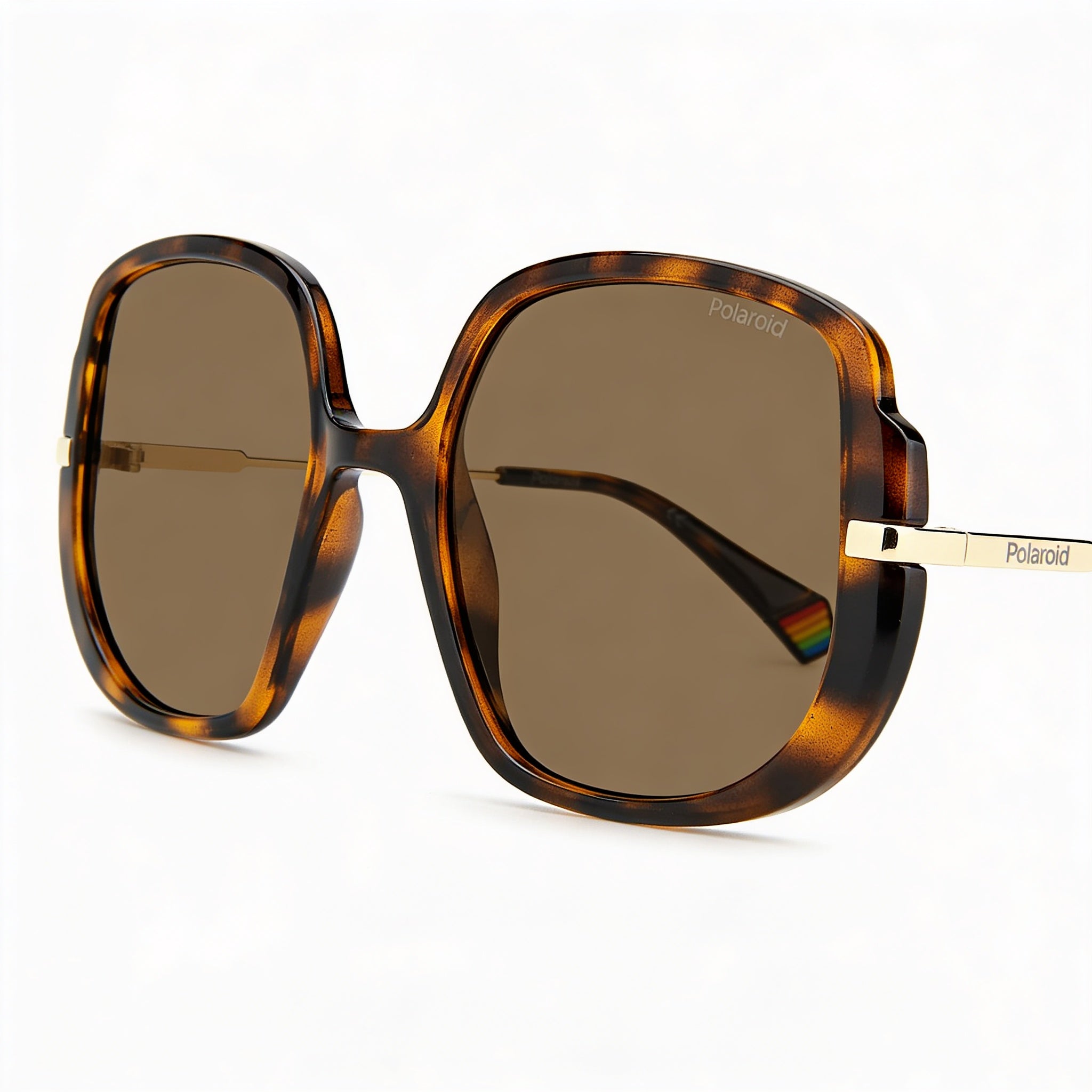 Polaroid BUTTERFLY Women's Havana Polycarbonate Frame Bronze Polarized UV Protection Sunglasses 53-20-140, Photo 1