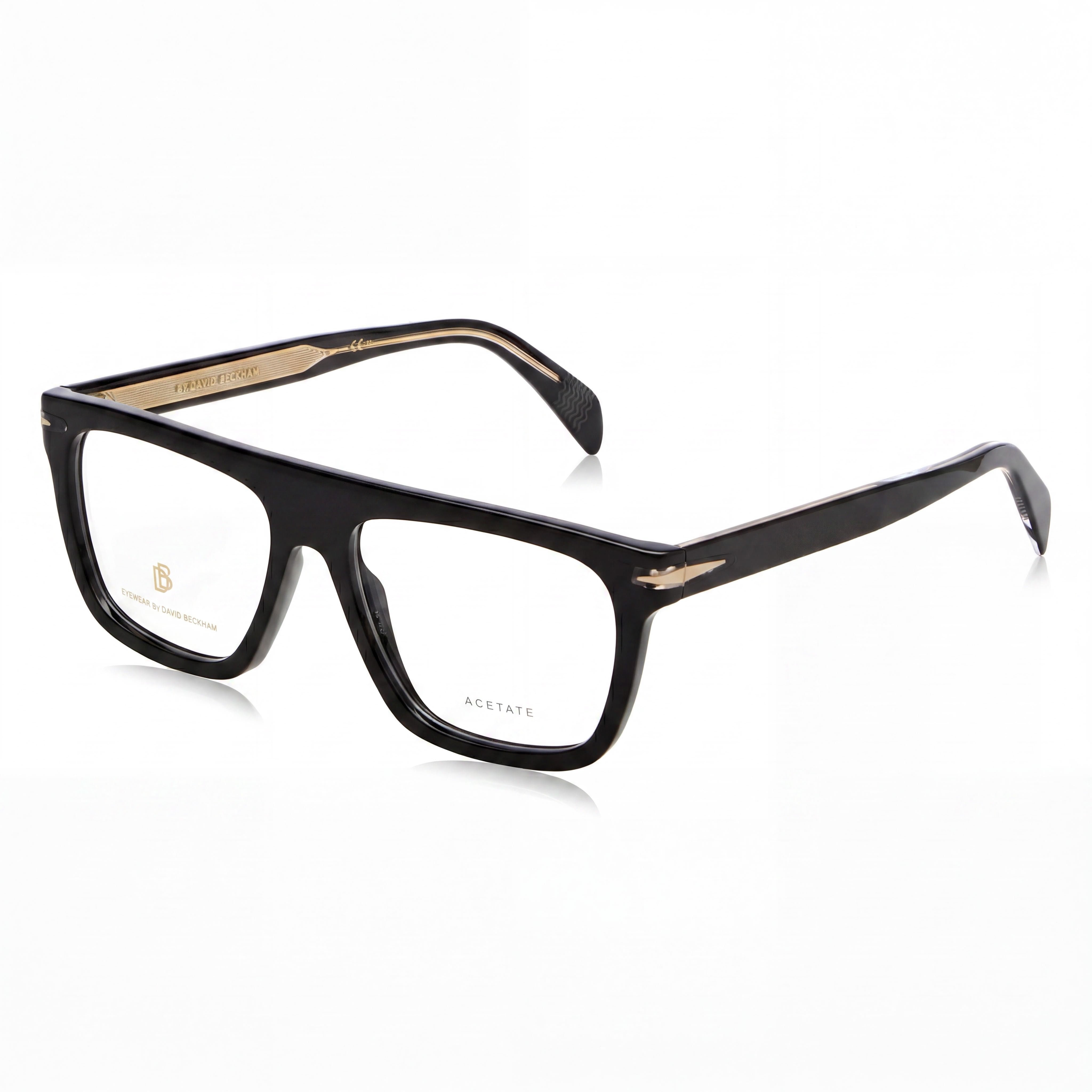 David Beckham Db 7096 Men's Modern Style Acetate Frame Sunglasses with Polycarbonate Lenses, Black, 53mm, Photo 1