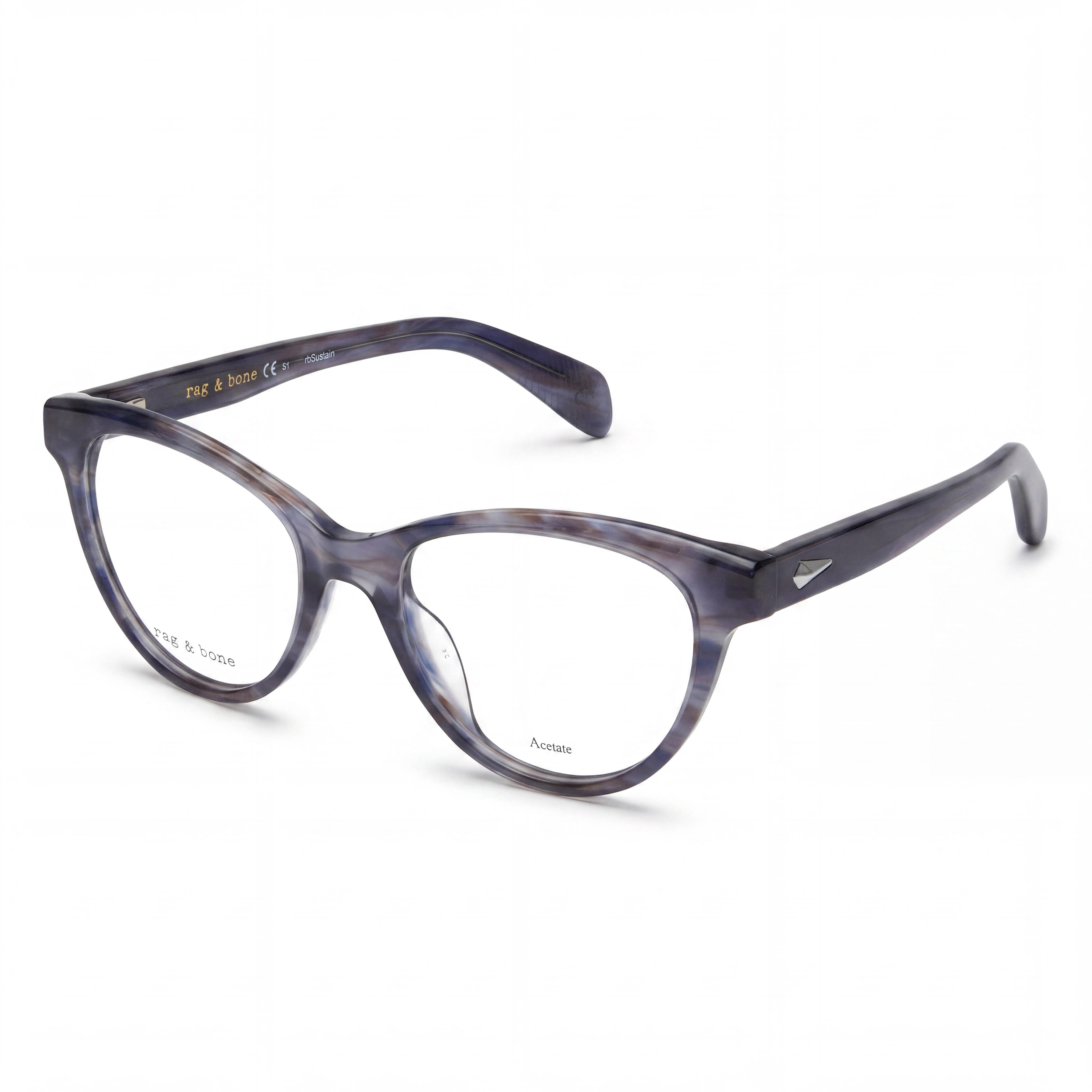 Gafas de acetato no polarizadas Rag & Bone para mujer, talla 51-18-135, Photo 1