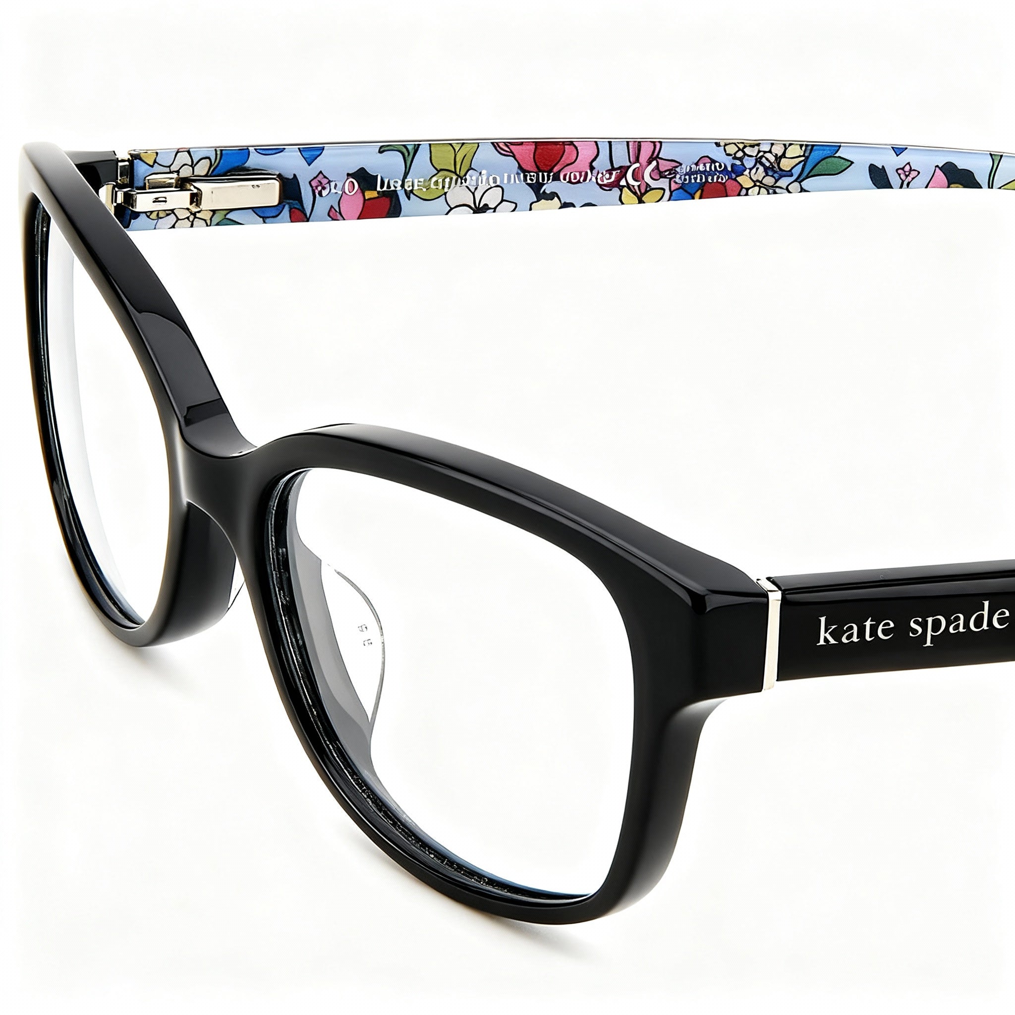 kate spade new york Casual Women's Black Acetate Full-Rim Eyeglasses with Non-Polarized Lenses 51mm