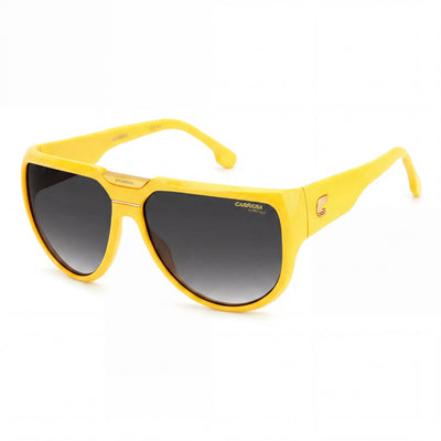 Carrera Flaglab 13 Unisex Contemporary Polyamide Yellow Dark Grey Shaded Gradient UV Protected Sunglasses 62mm