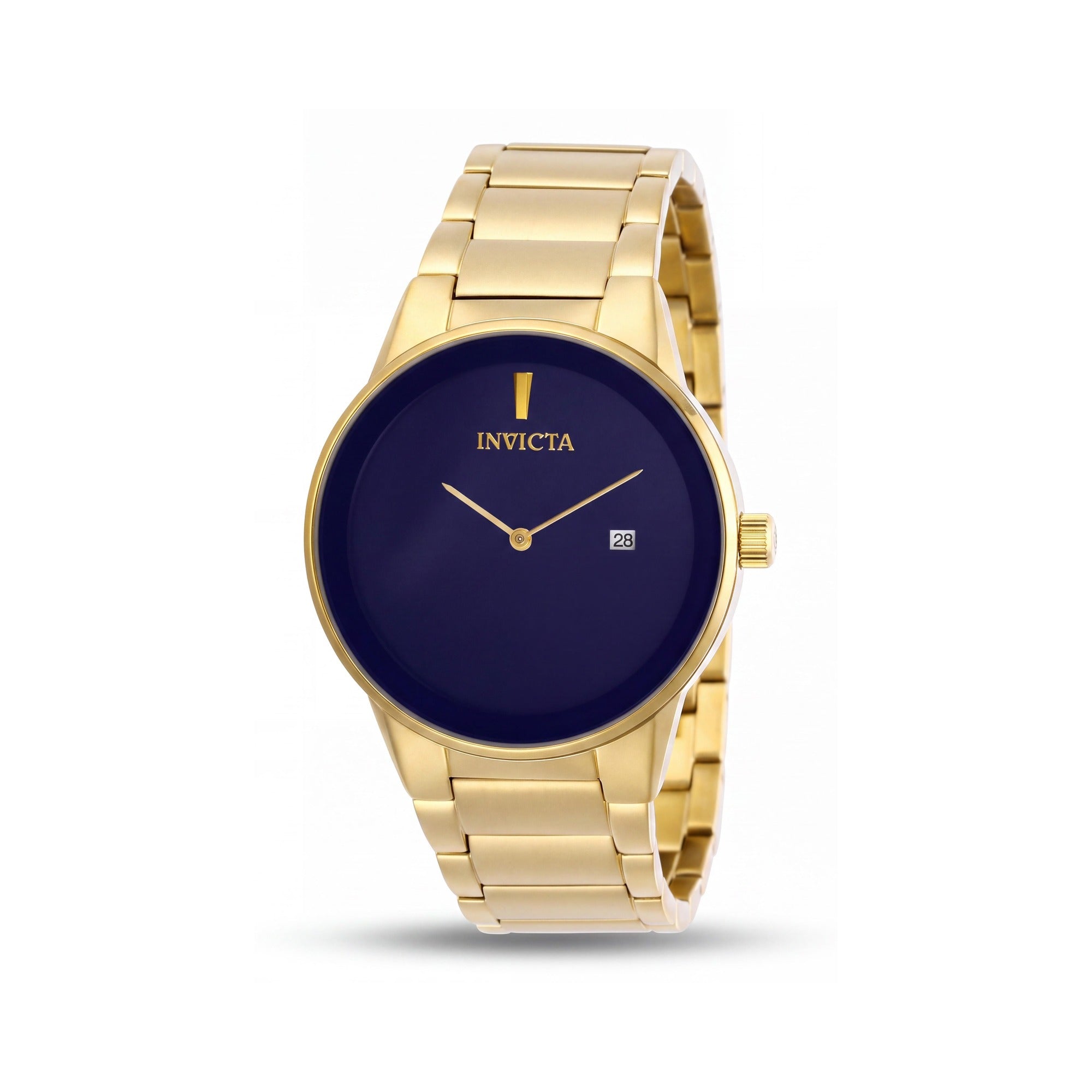 Invicta Specialty 29472 Reloj de pulsera unisex de acero inoxidable dorado con esfera azul y movimiento de cuarzo 40 mm, Photo 1