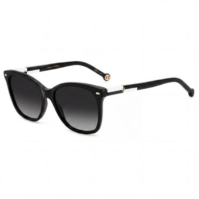 Carolina Herrera Her 0137/S Unisex Acetate Black White Sunglasses, 54mm Lens Width, UV Protection