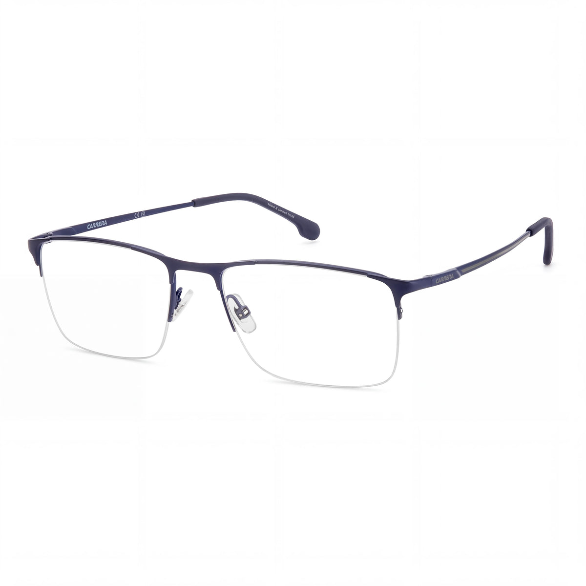 Gafas graduadas clásicas para mujer Carrera 8906 con montura de acero inoxidable en azul mate y lentes de policarbonato 57-19-145mm, Photo 1