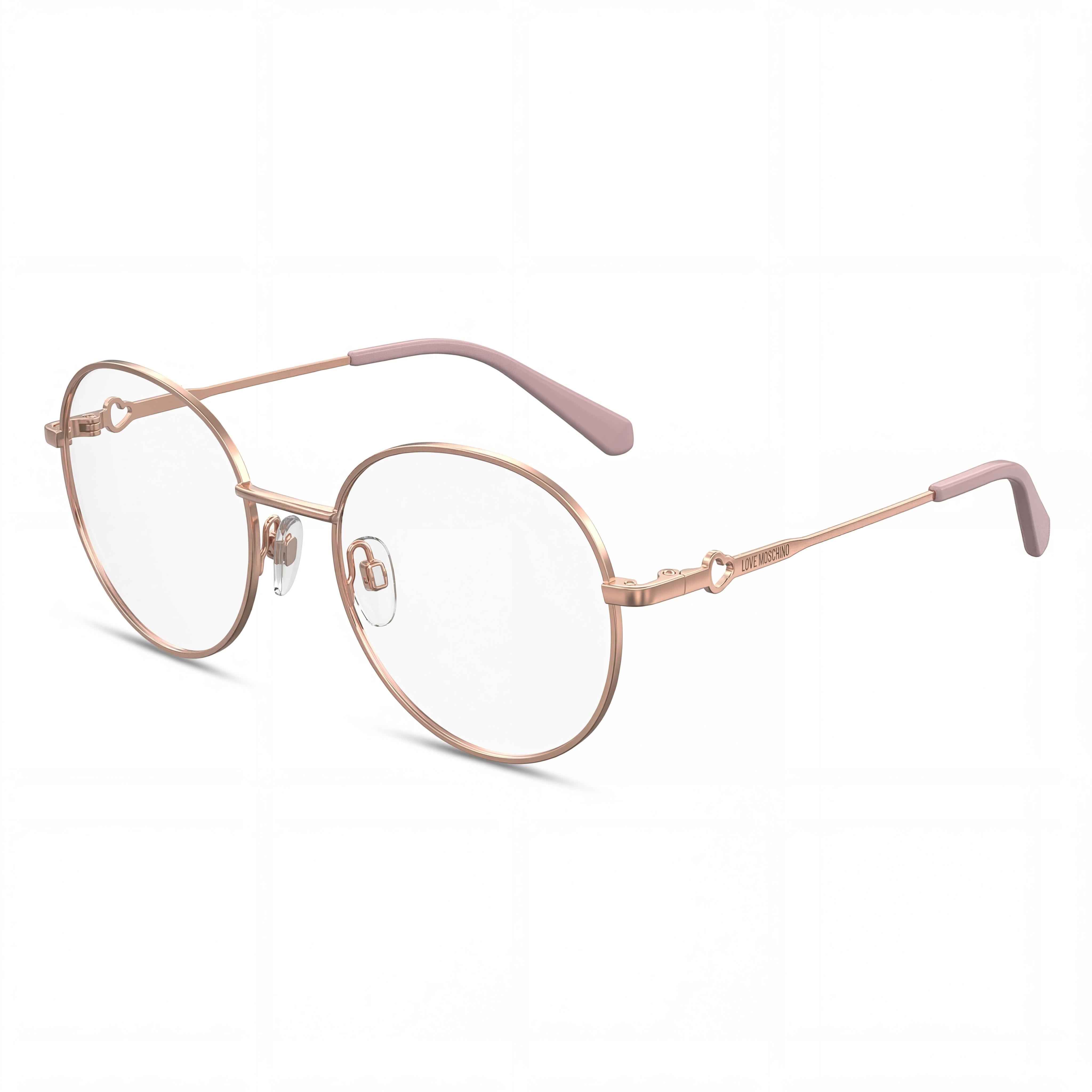 Gafas de sol Love Moschino unisex modernas con montura metálica y lentes no polarizadas color nude cobrizo 51mm, Photo 1
