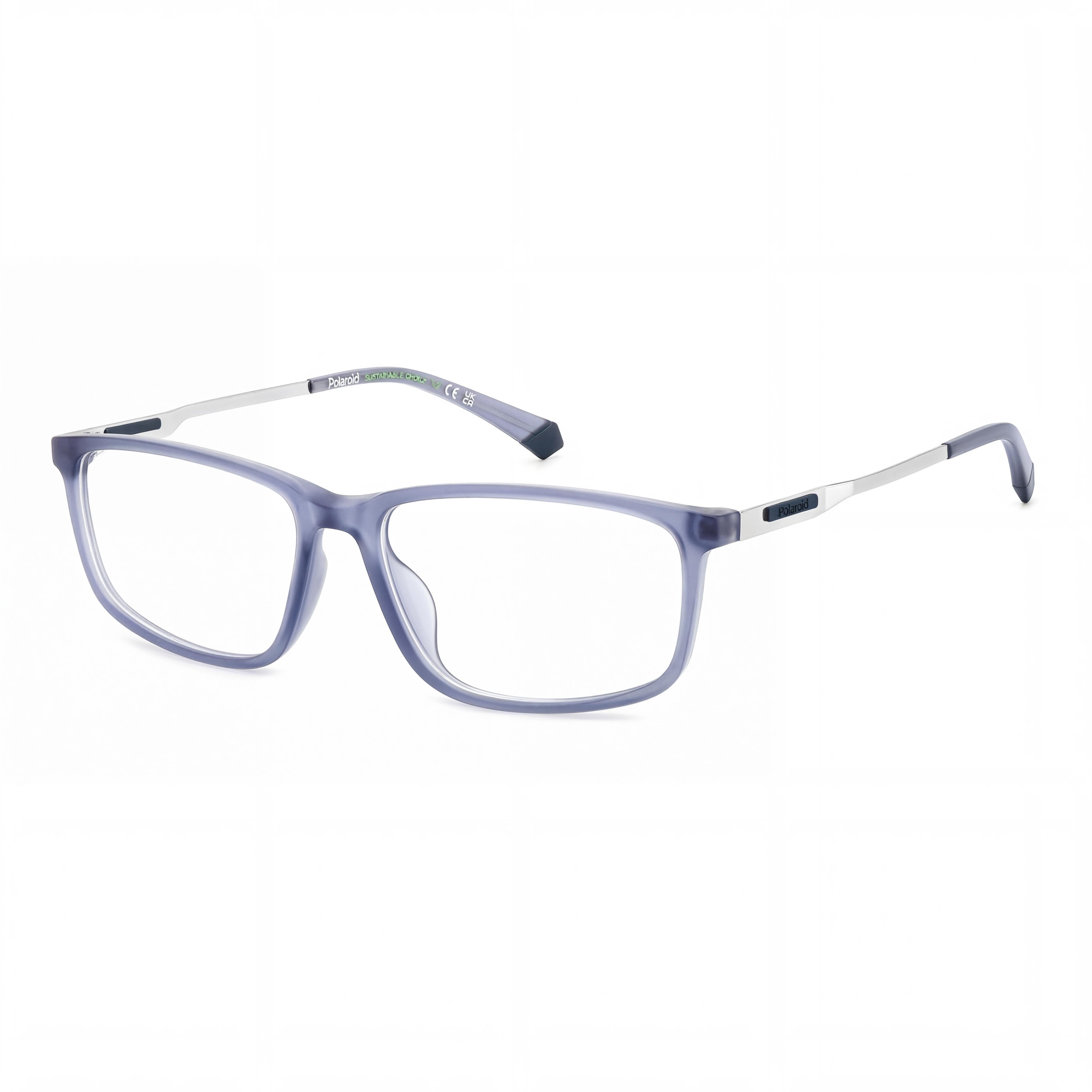 Polaroid Casual PLD D535/G Men's Matte Blue Eco Polyamide Frame Plastic Lens Sunglasses 58mm, Photo 1