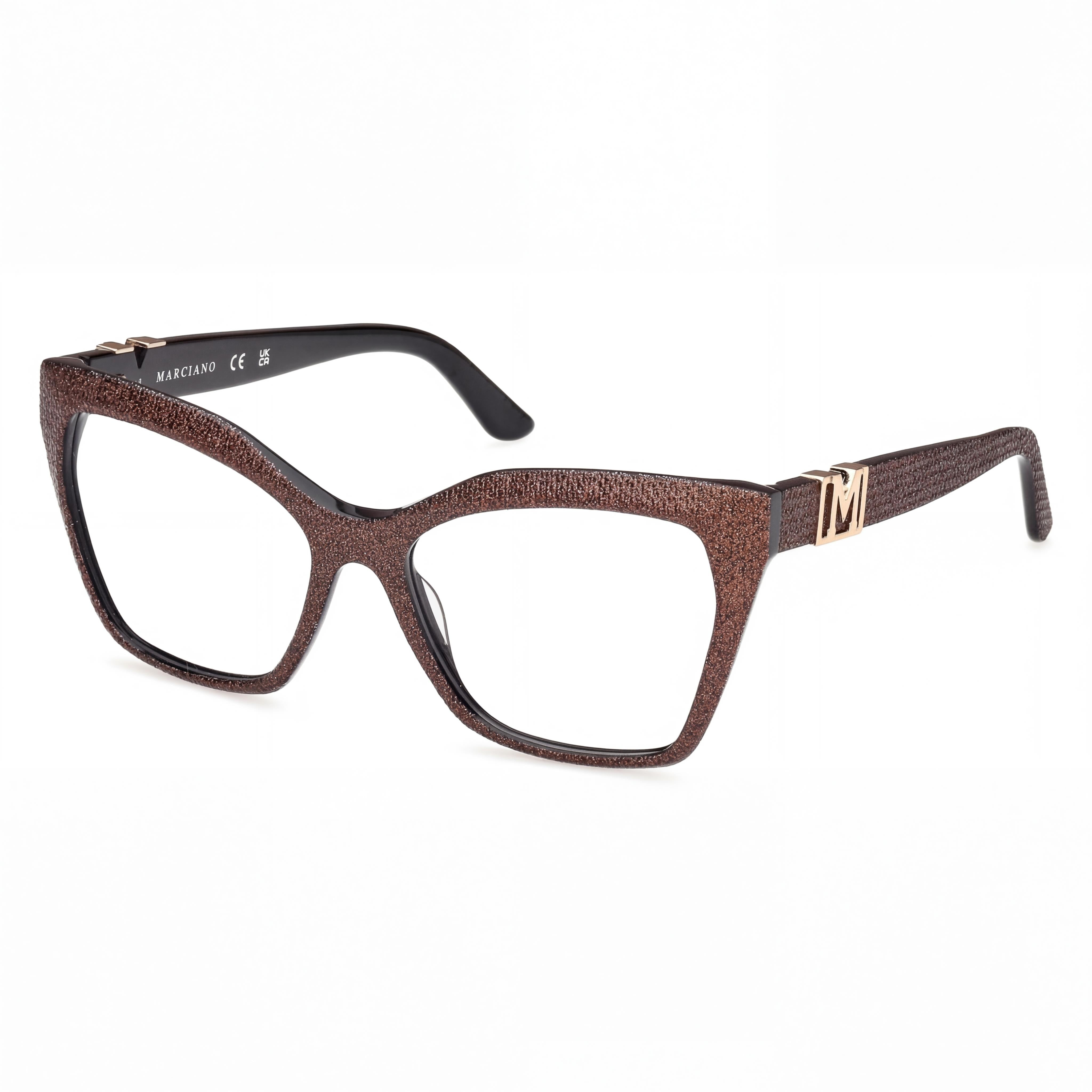 GUESS by Marciano Clásicas para mujer, Montura de Plástico Negro Brillante, Lentes de Policarbonato Multicolor, Ancho de Lente 55mm, Photo 1