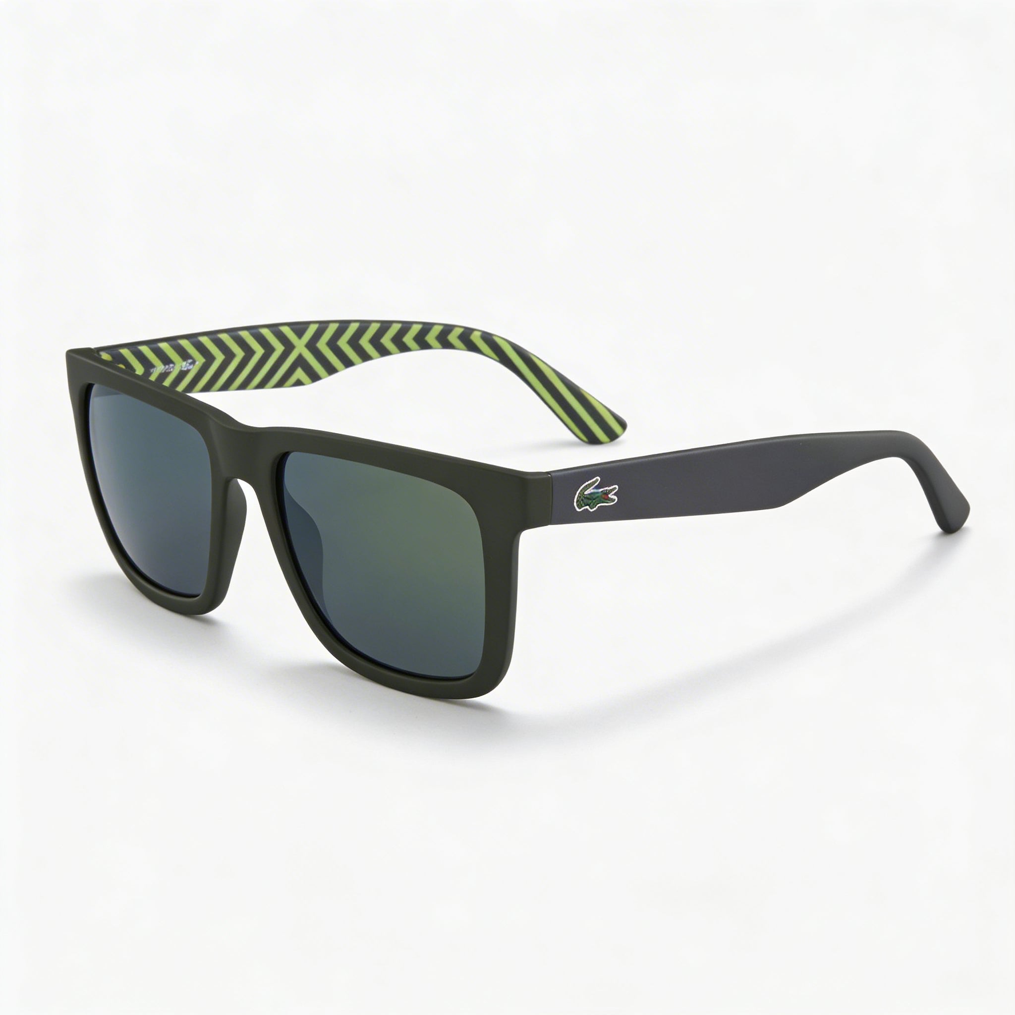 Lacoste L750s Men's Sunglasses with Matte Army Green Plastic Frame, Grey Non-Polarized UV Protection Lenses 54mm, Photo 1