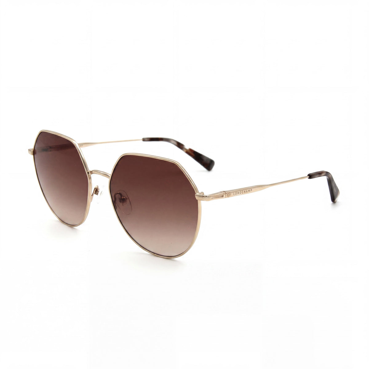 Longchamp LO154S Gold Brown Irregular Sunglasses for Women, 60mm, Photo 1