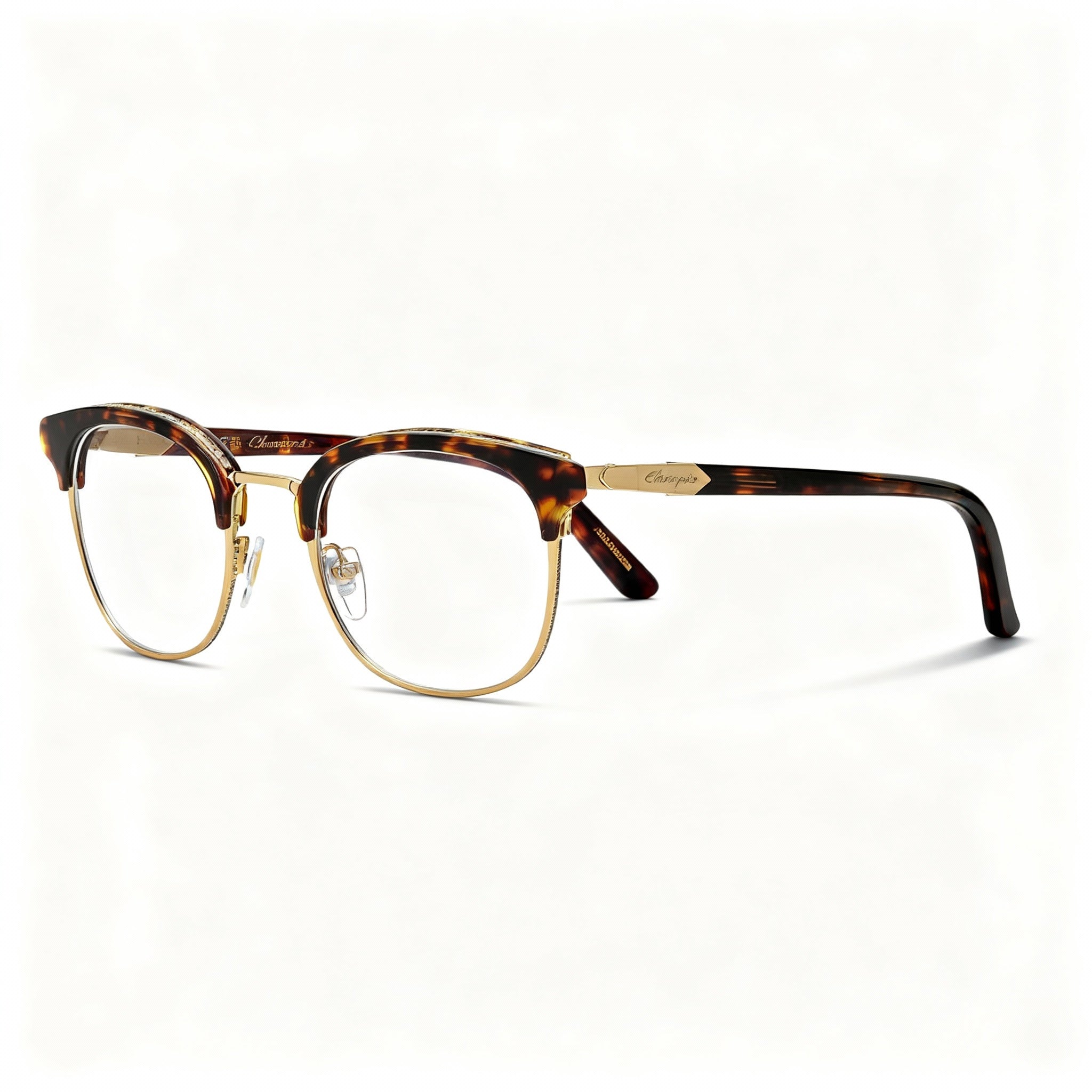 Chopard Men’s VCHG59 Classical Style Dark Havana Metal Frame Eyeglasses, 51mm Lens, Photo 1