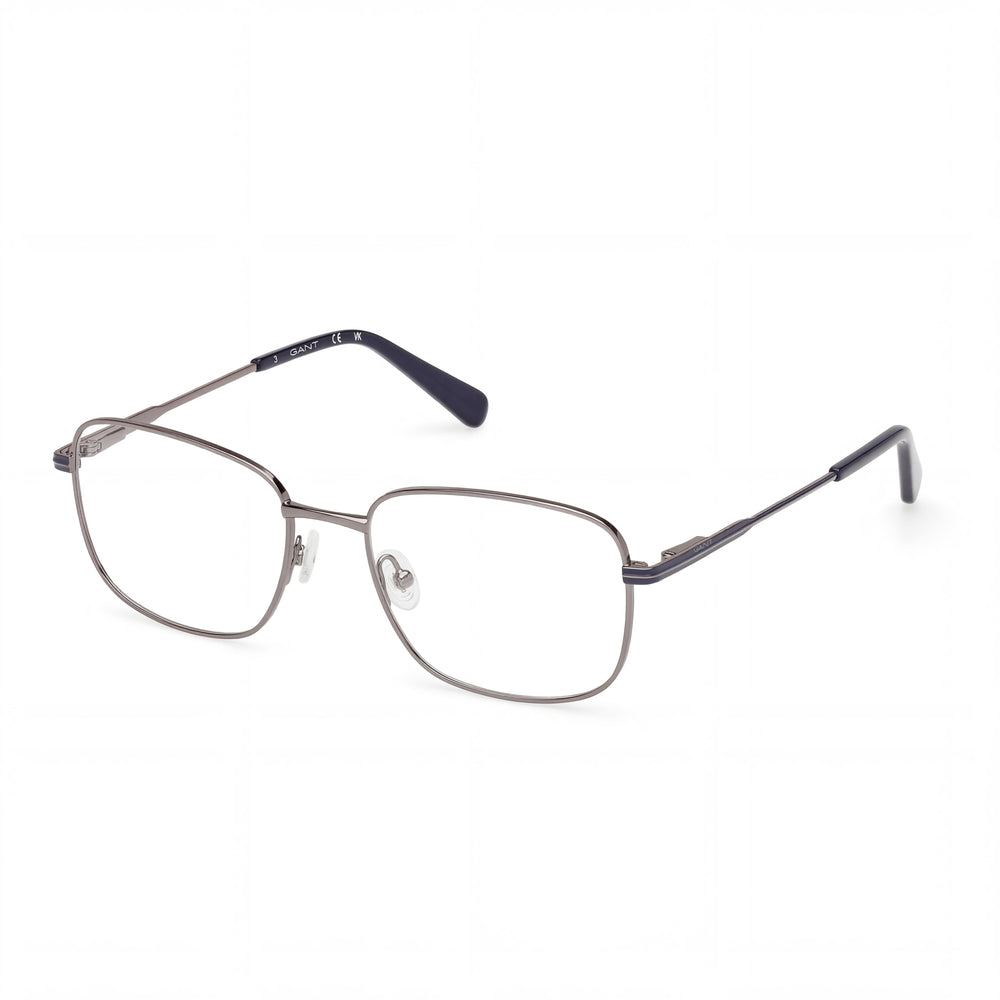 Gafas de sol de metal unisex Marcolin Classic, armazón rutenio oscuro/azul mate con lentes negras de 54 mm