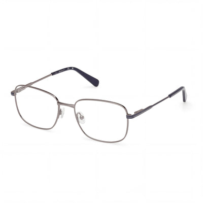 Marcolin Classic Unisex Metal Sunglasses Dark Ruthenium / Matte Blue Frame with Black Lenses 54mm