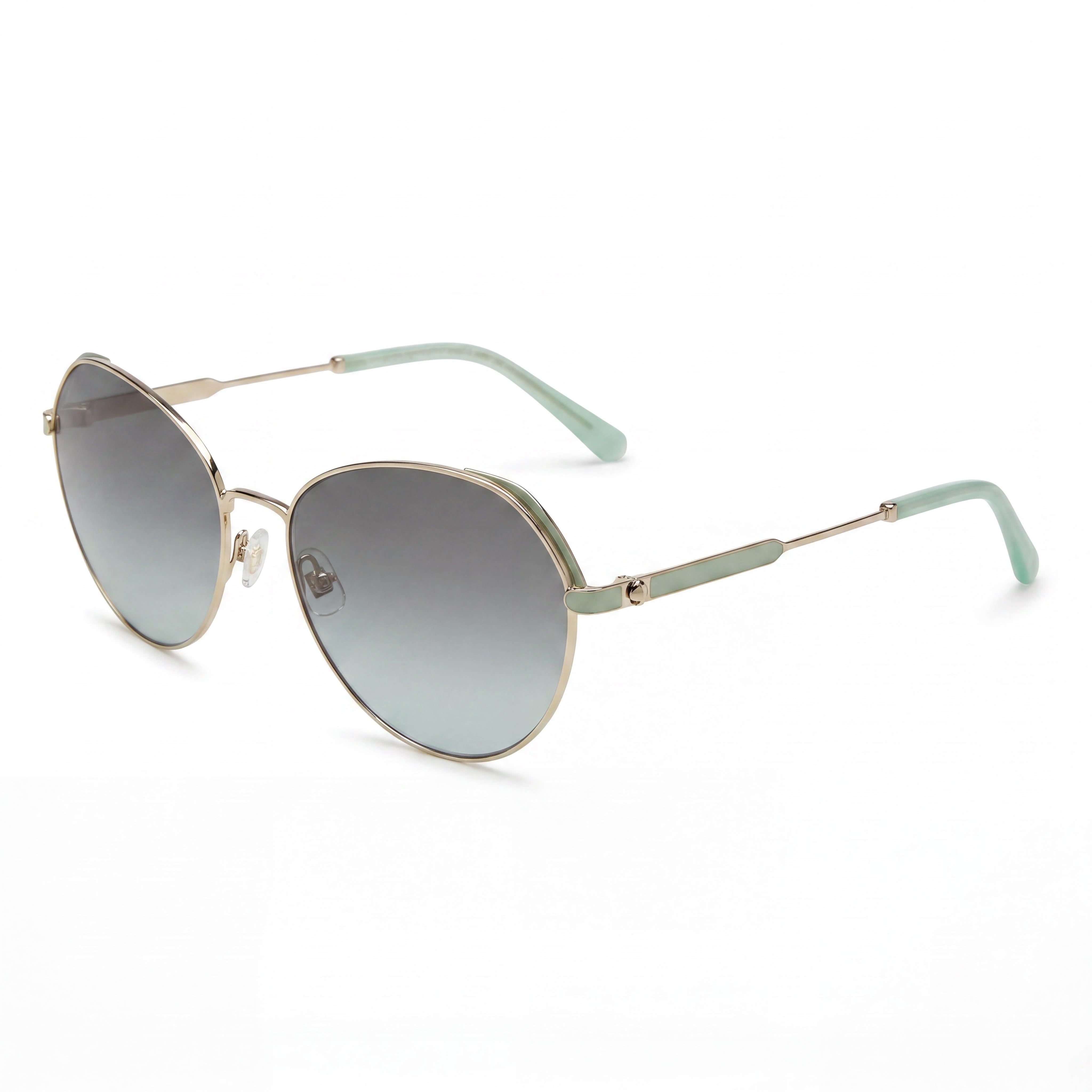 kate spade new york Casual Women's Pilot Grey Gradient Green Frame Grey Green Lens Stainless Steel 100% UV Protection Sunglasses 59mm, Photo 1