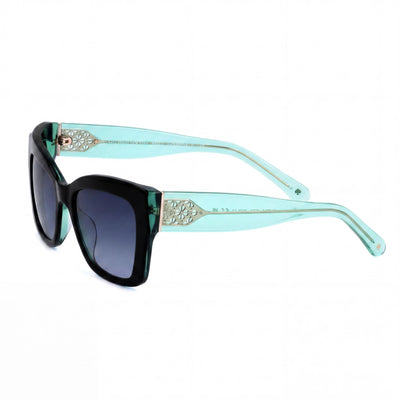 kate spade new york Valeria/S Gafas de sol de mujer negras de acetato con protección UV y lentes degradadas grises 53 mm