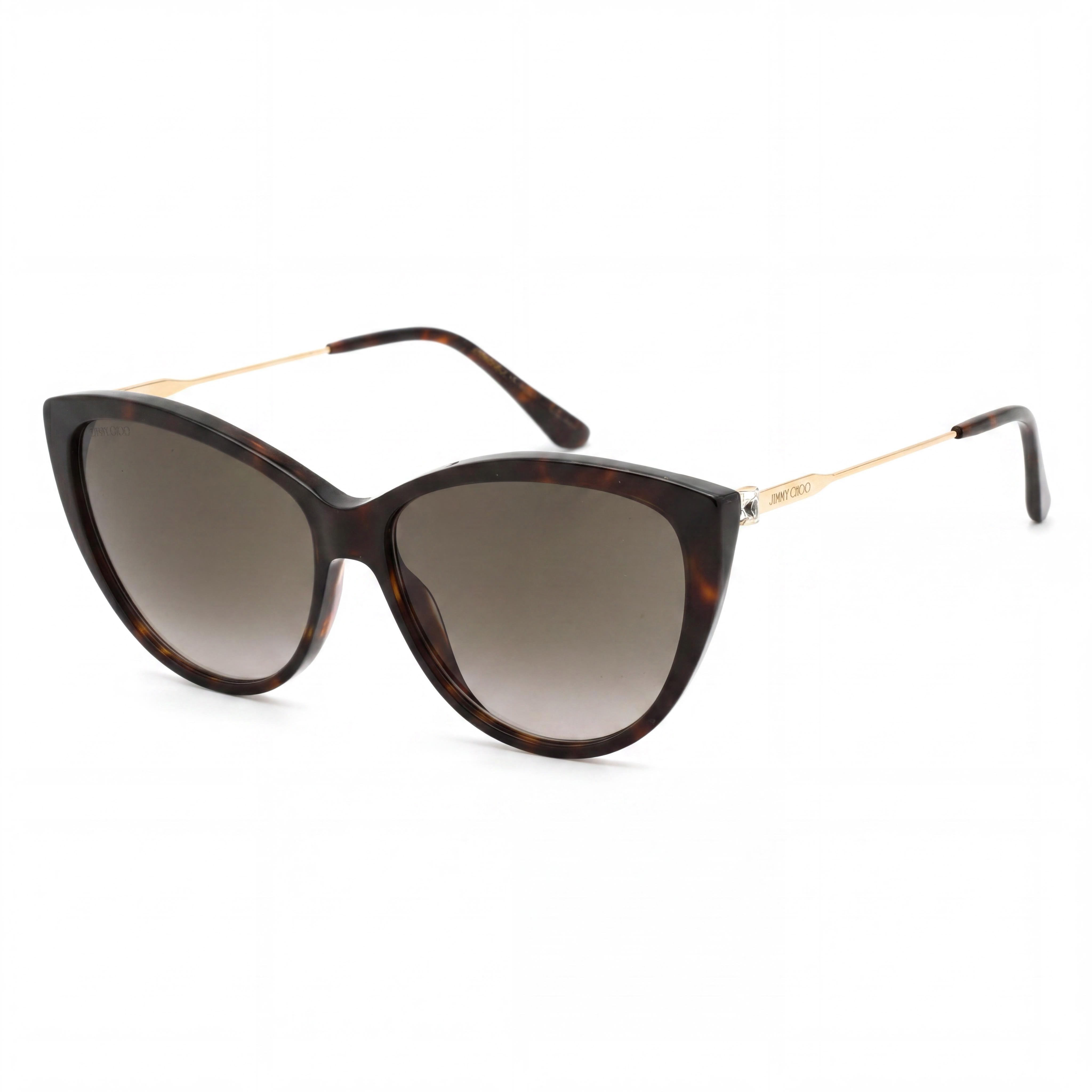Jimmy Choo  RYM/S Women's Cat Eye Acetate Havana Frame Polycarbonate Lens 100% UV Protection Sunglasses 60mm, Photo 1