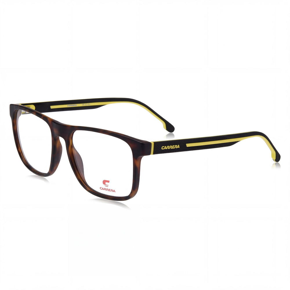 Carrera Rectangular Optical Men's Matte Havana Polyamide Frame, Polycarbonate Polarized Lenses 55-17-145mm