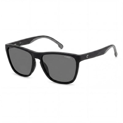 Carrera 8058/S Classic Unisex - Montura de propionato de inyección en negro mate y gris con lentes en negro mate y protección UV de 56 mm