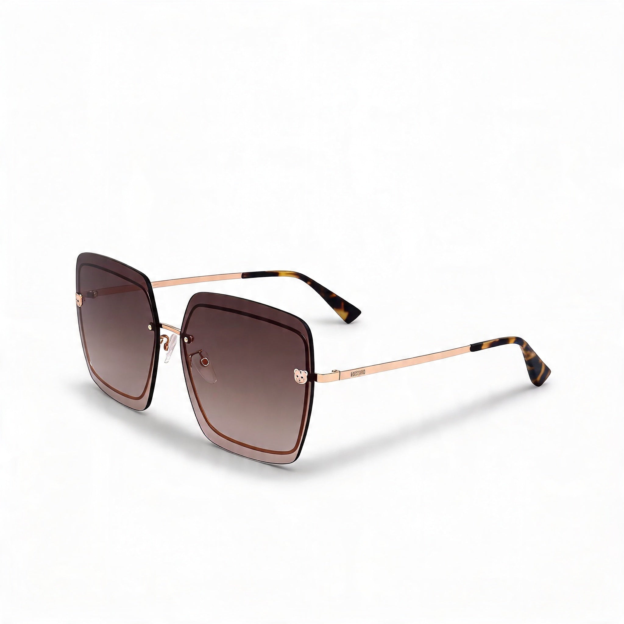 Gafas de Sol Moschino Informales Unisex Multicolor de Acero Inoxidable con Lentes Marrones con Protección UV 64mm, Photo 1