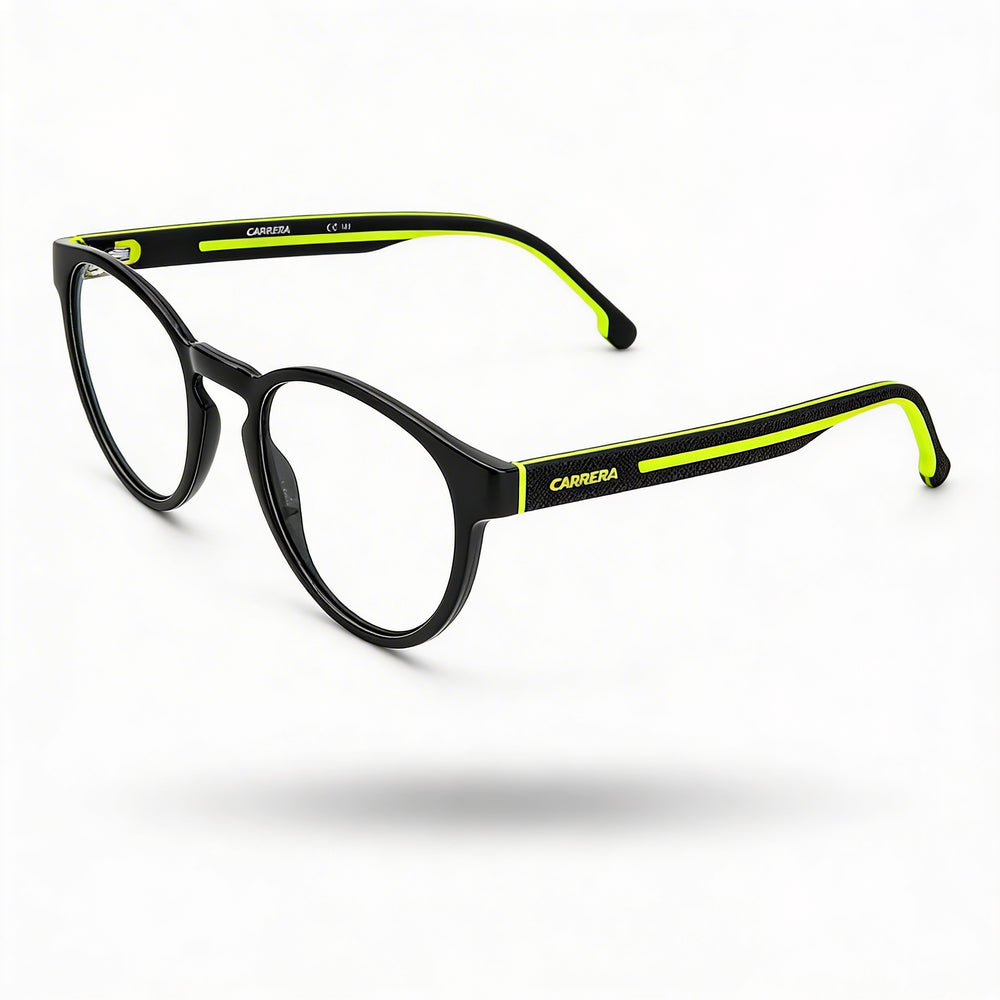 Carrera CARRERA 8886 Gafas Unisex Casual Ovaladas de Plástico Negro Verde Lentes Sin Demostración Talla 50