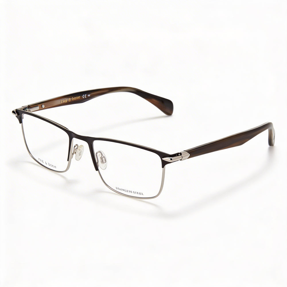 Gafas de sol Rag & Bone Casual RNB7046 para hombre, montura negra, ancho de lente 55 mm, ancho de puente 18 mm, longitud de patilla 145 mm