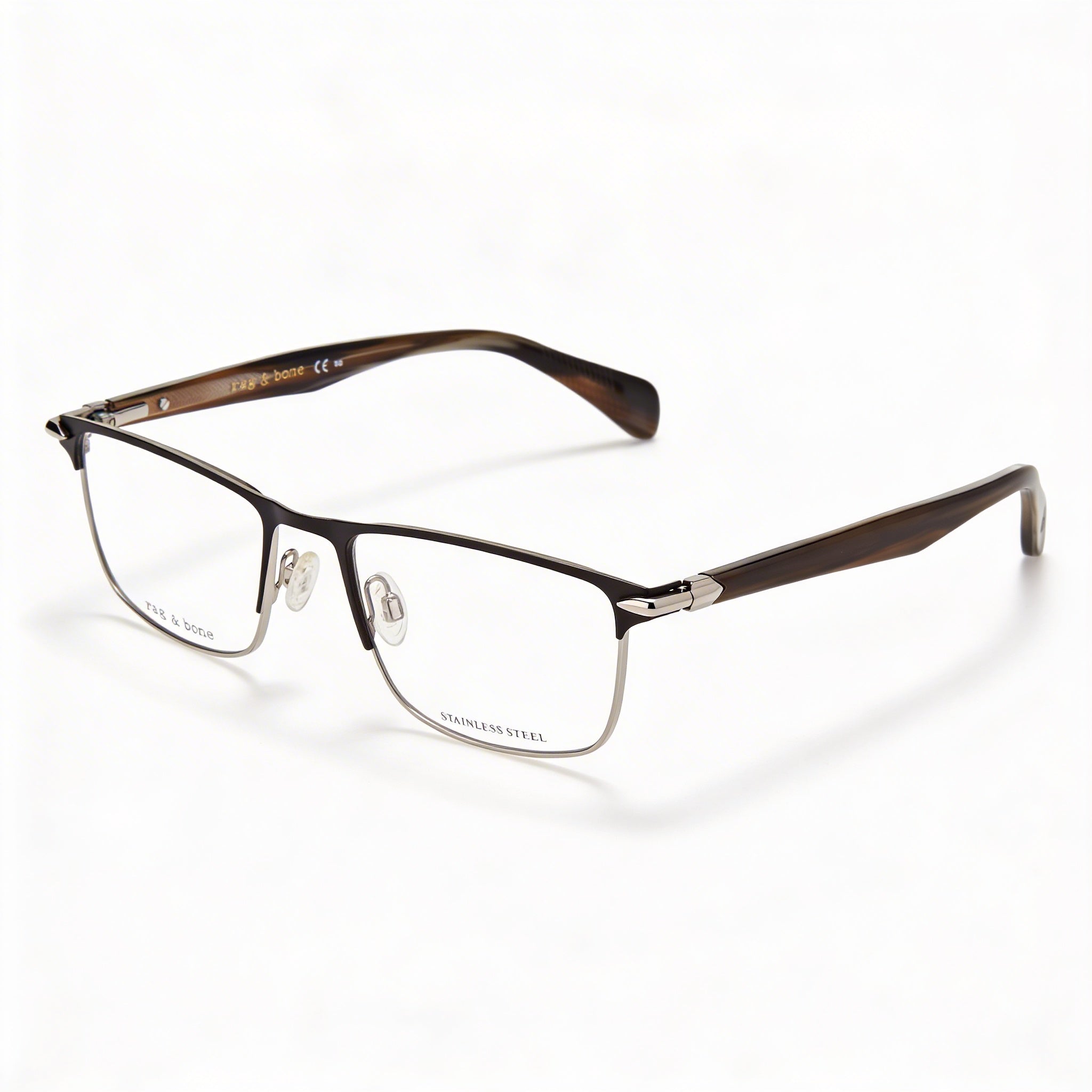 Rag & Bone Casual RNB7046 Men's Black Frame Sunglasses, Lens Width 55mm, Bridge Width 18mm, Temple Length 145mm, Photo 1