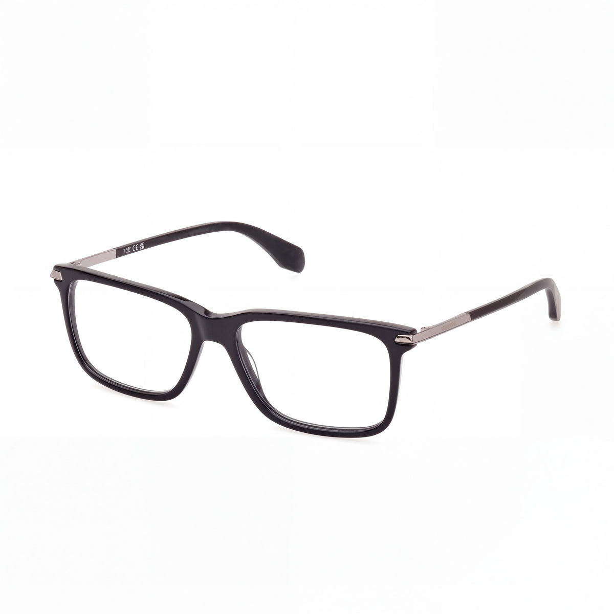 adidas Originals navigator Men's Plastic Frame in Shiny Black, Light Ruthenium Lens Width 55mm, Photo 1