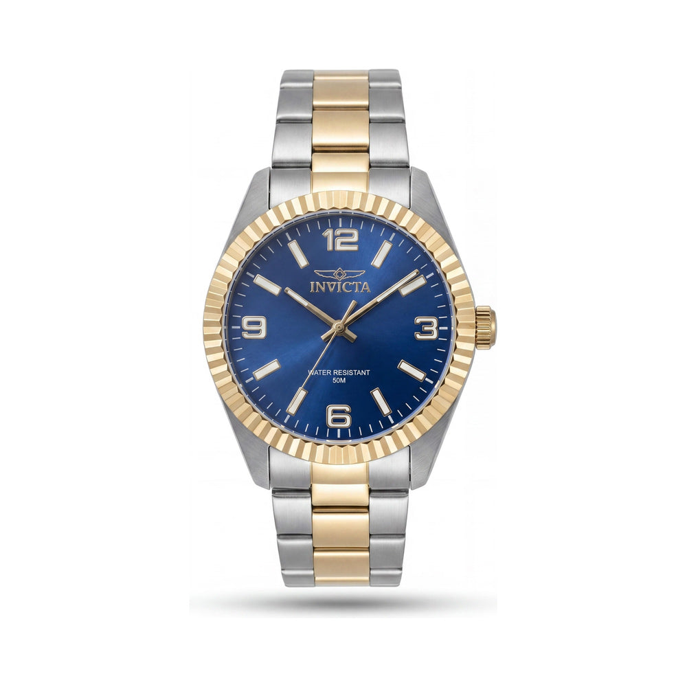 Reloj de pulsera Invicta Specialty 47456 unisex de acero inoxidable, cuarzo, esfera azul, resistente al agua, 43 mm