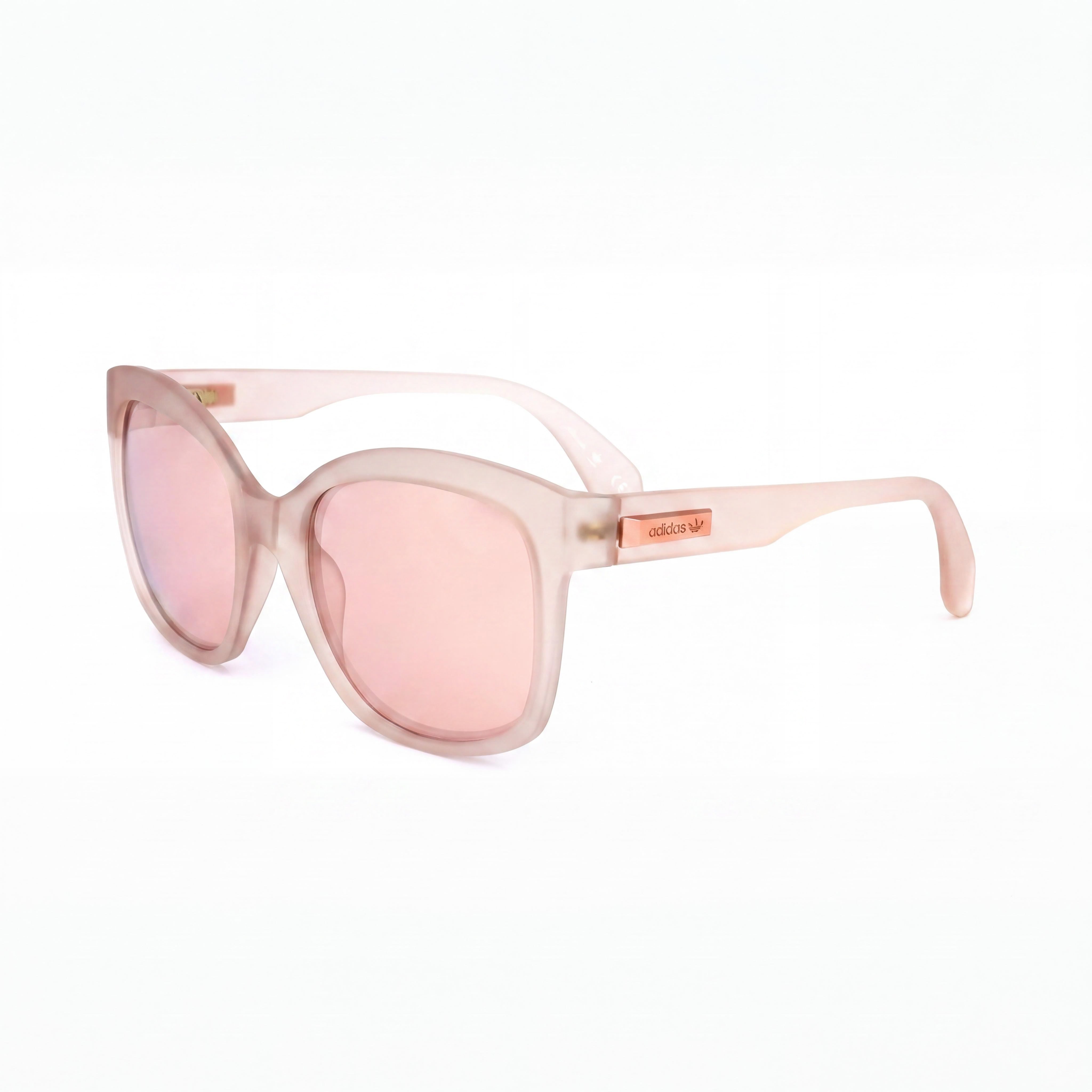 Gafas de sol Adidas Originals Casual para mujer, montura de plástico rosa mate, lentes de espejo burdeos, protección UV, 54 mm, Photo 1
