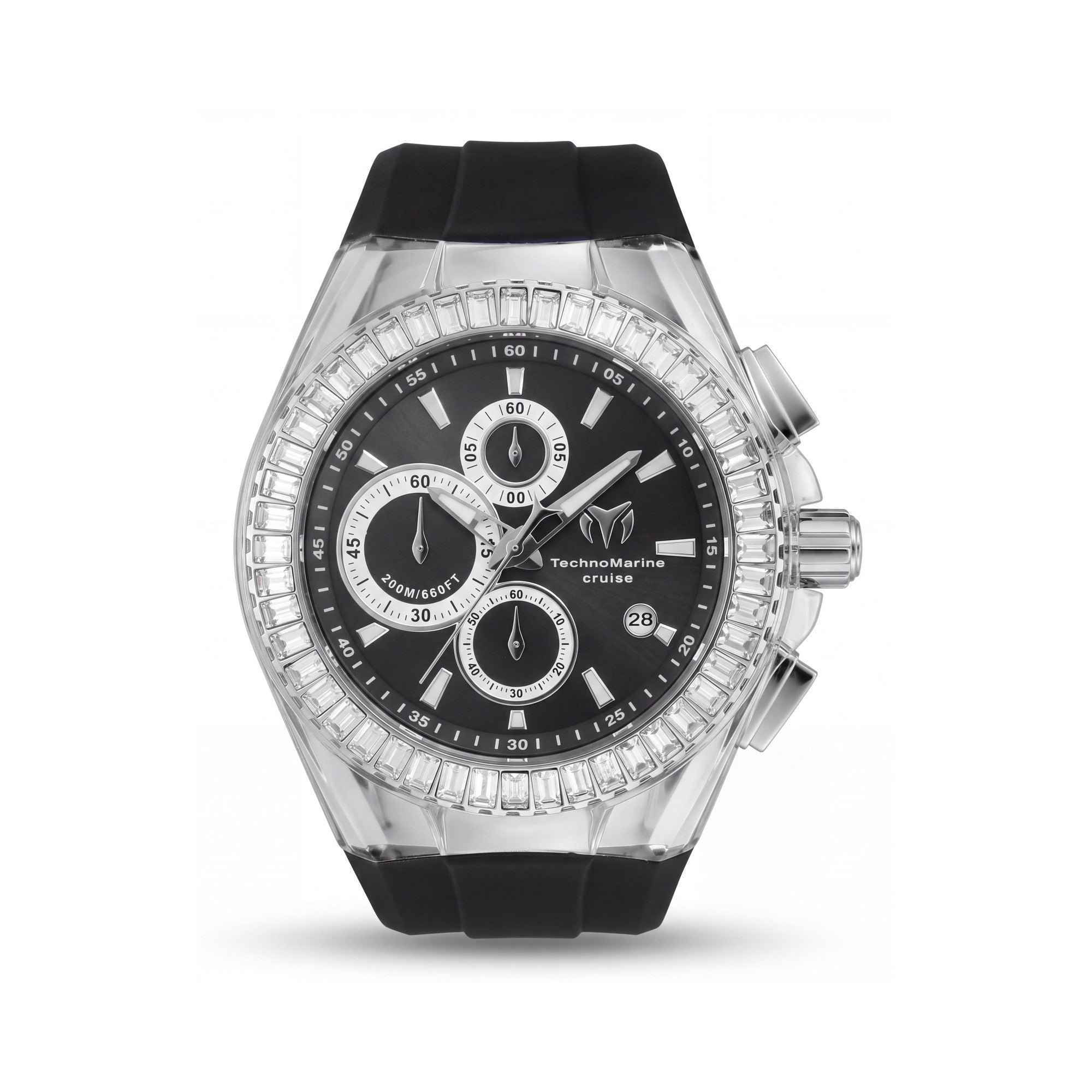 Reloj Cronógrafo Unisex Invicta de correa, diseñado con función de cronómetro para medir intervalos de tiempo, presentado en una caja plateada., Photo 1