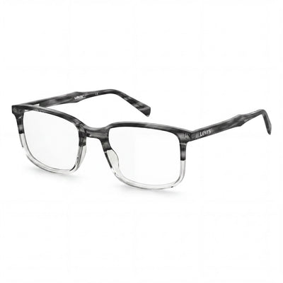 Levi's LV 5019 2W8 Men's Polymethyl Methacrylate Non-polarized Rectangle Eyeglasses Transparent White Grey Horn 54-19-145