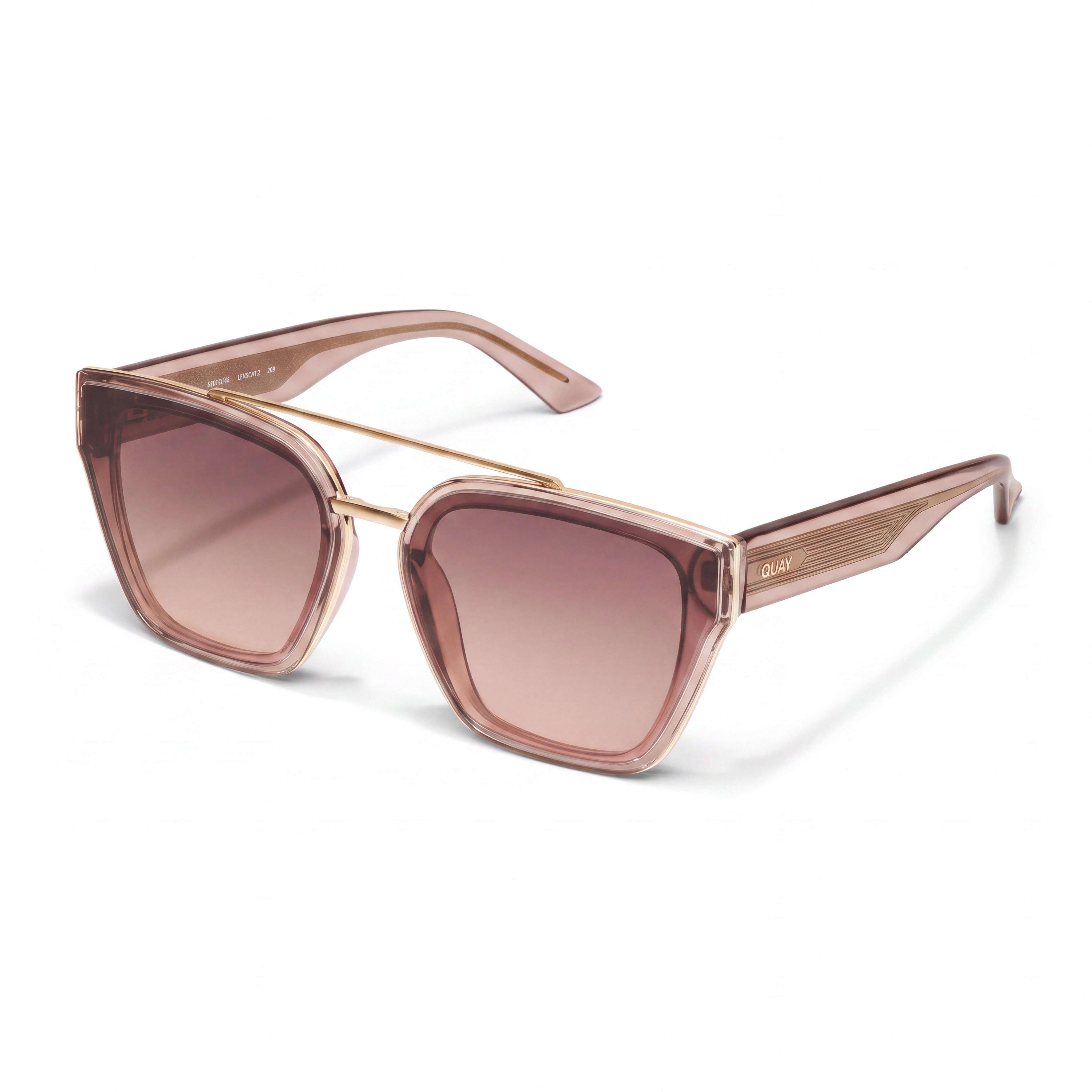QUAY AUSTRALIA Sweet Talker Women's Oversized Square UV Protection Sunglasses, Doe Brown Fawn, 65mm, Photo 1