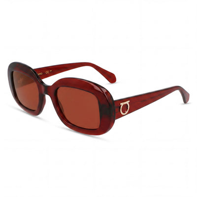 Ferragamo Sf2038se Unisex Eyeglasses, Transparent Rust Acetate Frame, Polycarbonate Lenses, 51mm