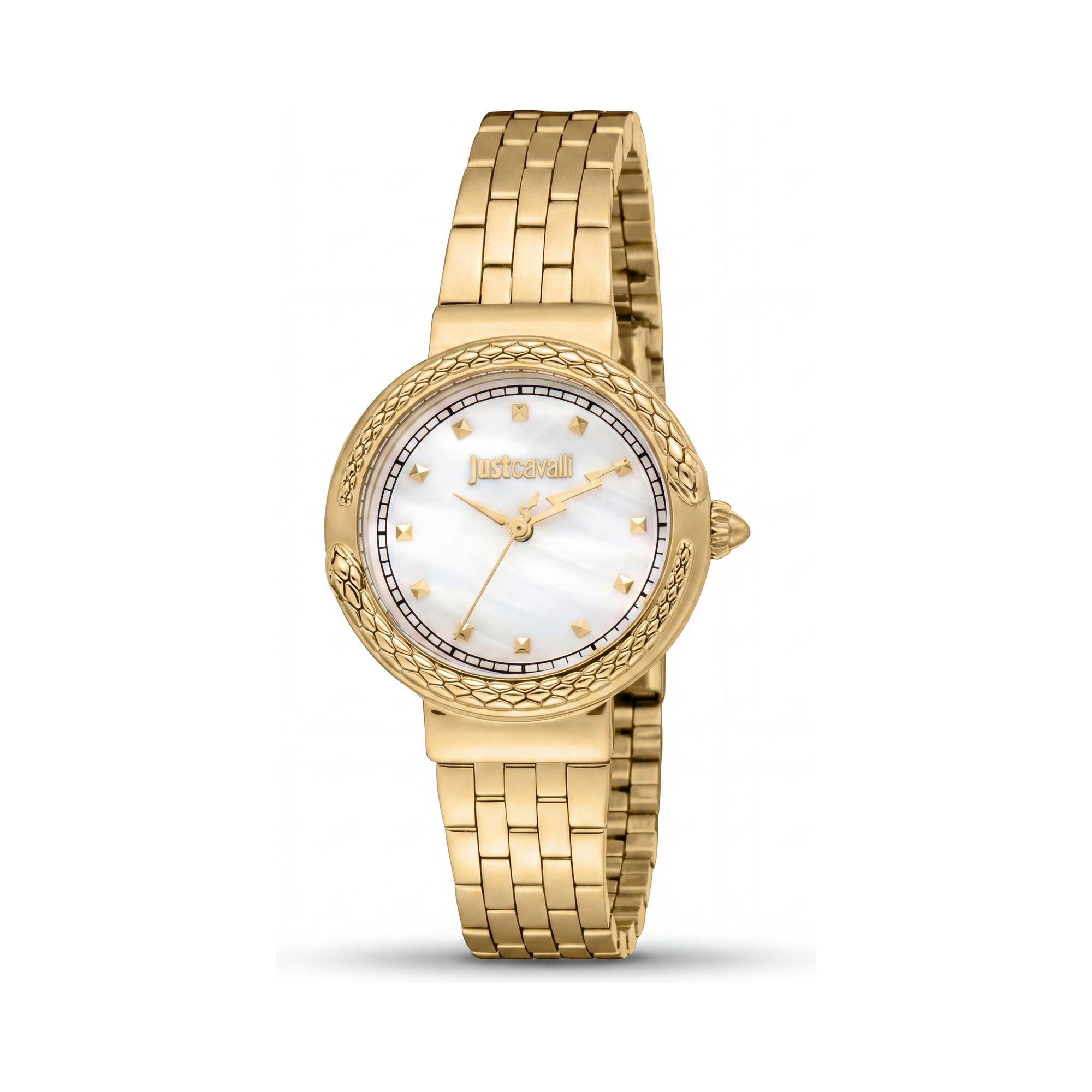Just Cavalli Women's bracelet Model Wrist Watch, featuring a Gold-Tone finish and Shock Resistant construction, Photo 1